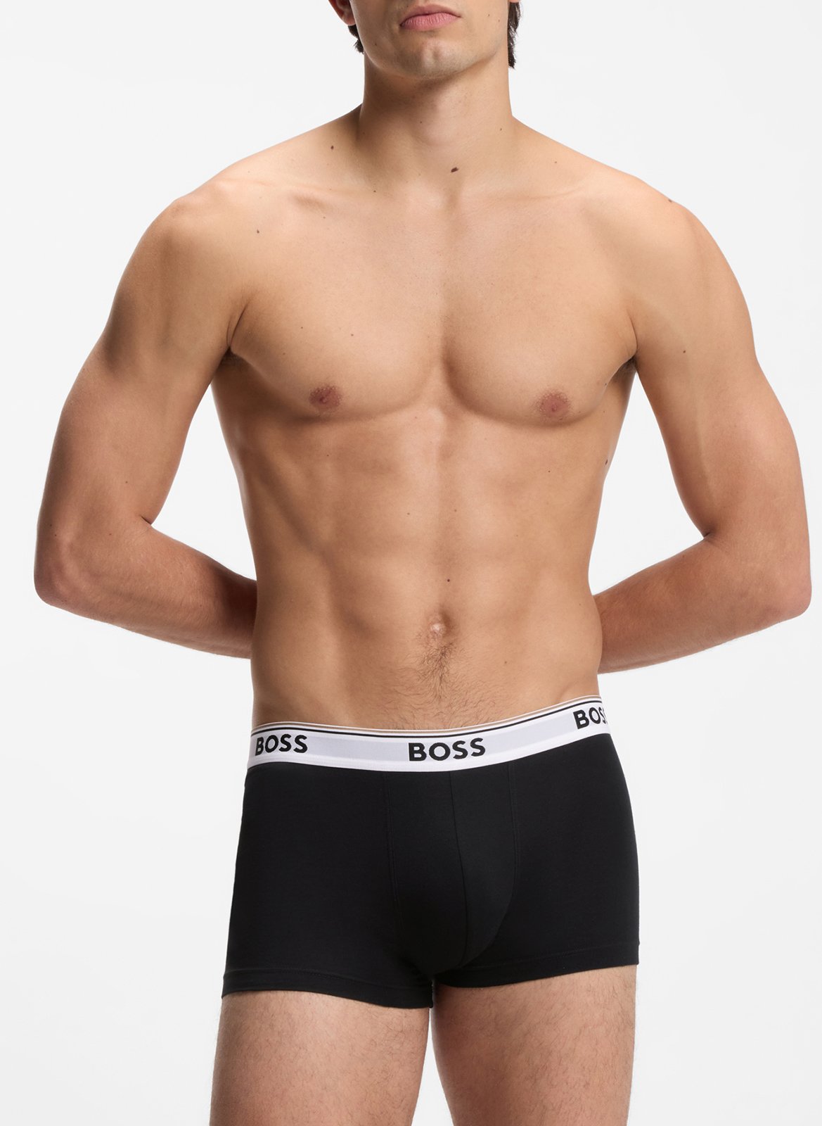 Lot de 3 boxers en coton mélangé BOSS Noir