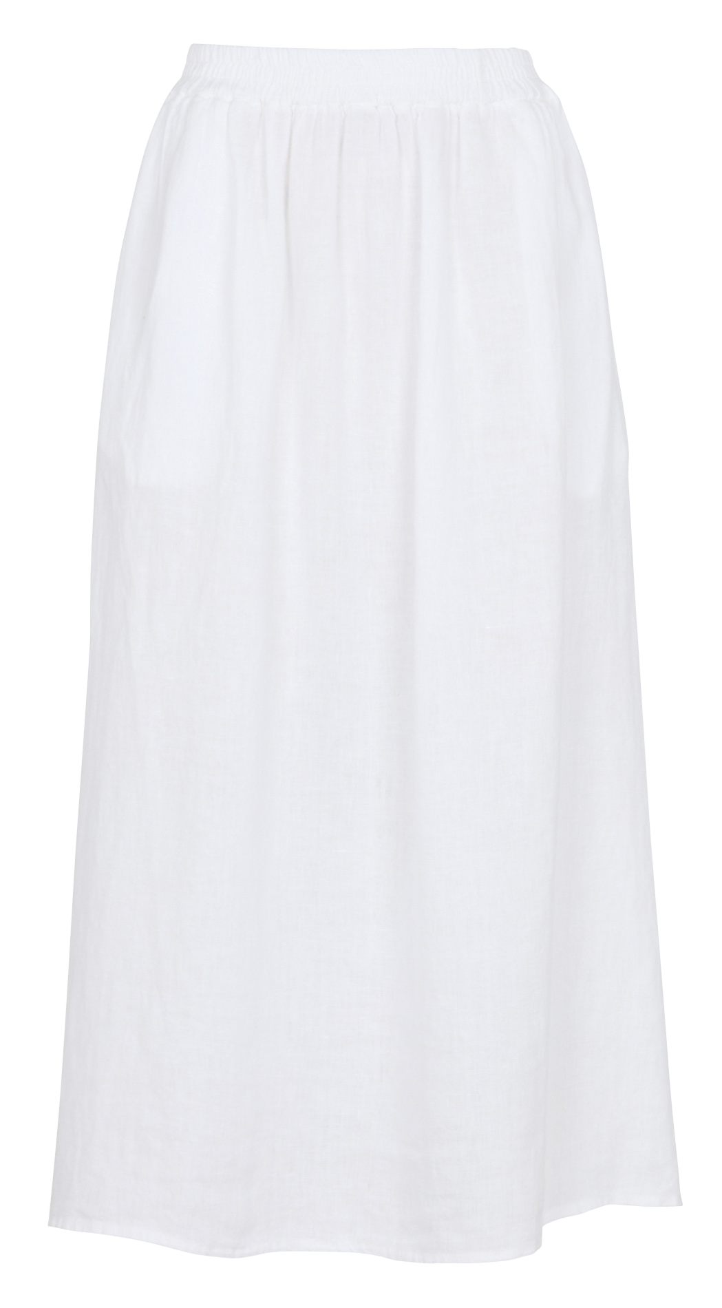 Lange, linnen rok THE NEW SOCIETY Wit