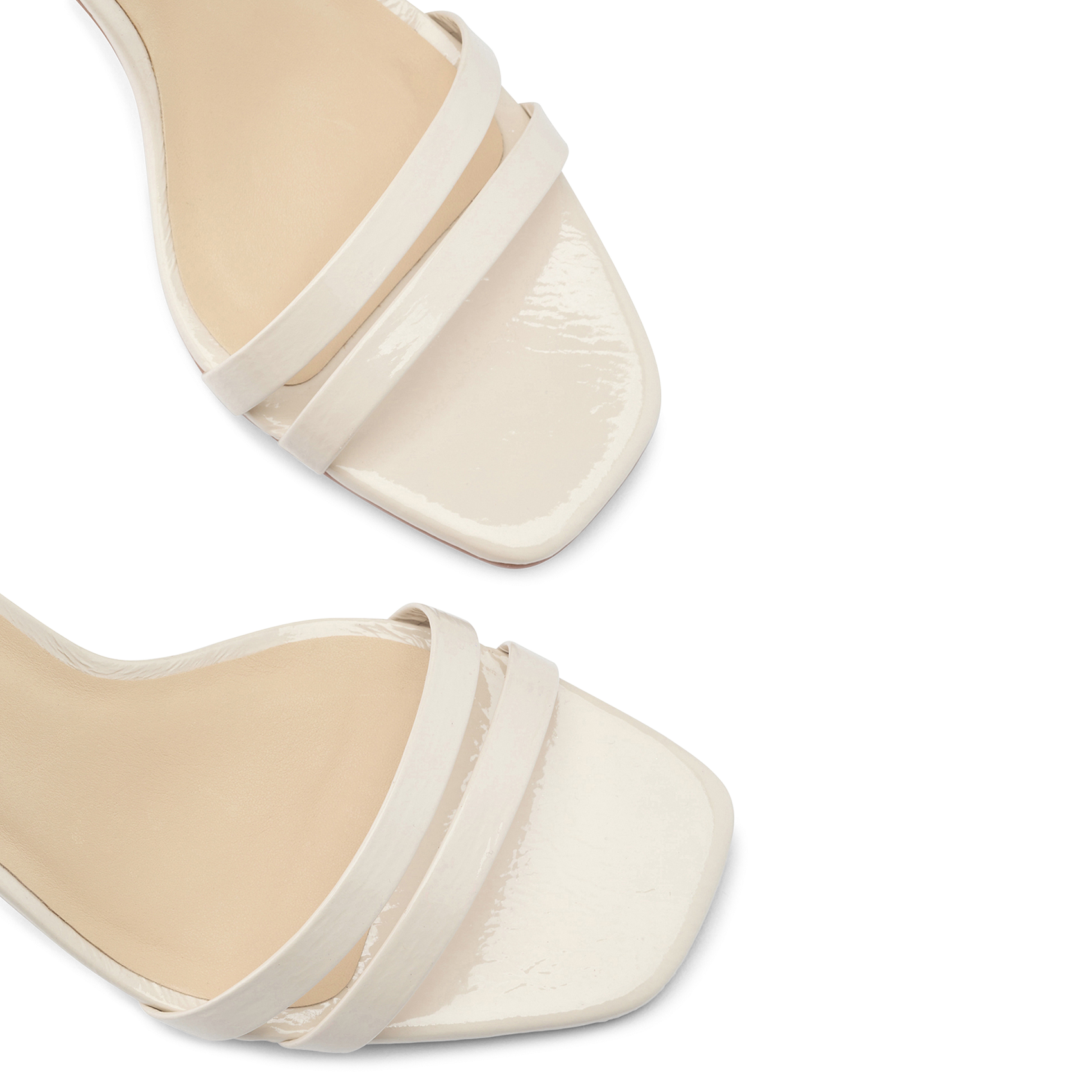 Pépite high-heeled leather sandals COSMOPARIS Beige