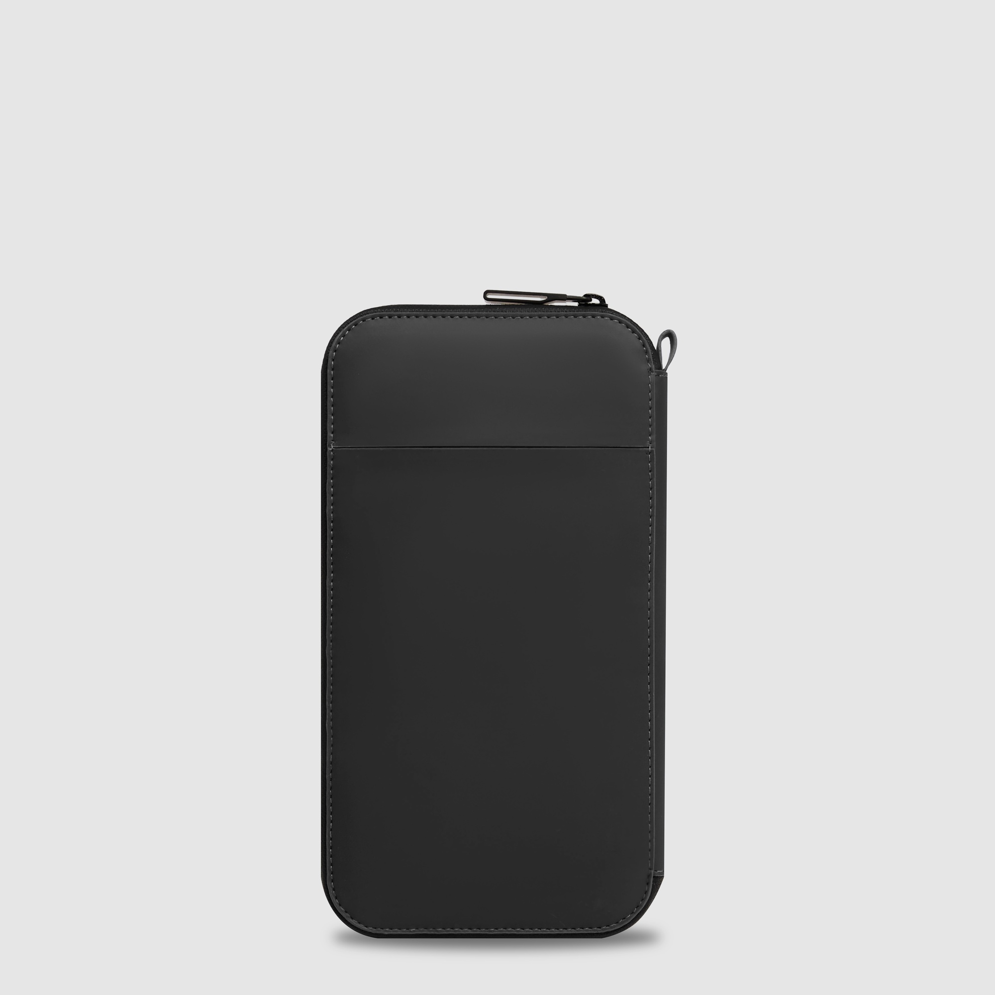 Zippered passport holder Black