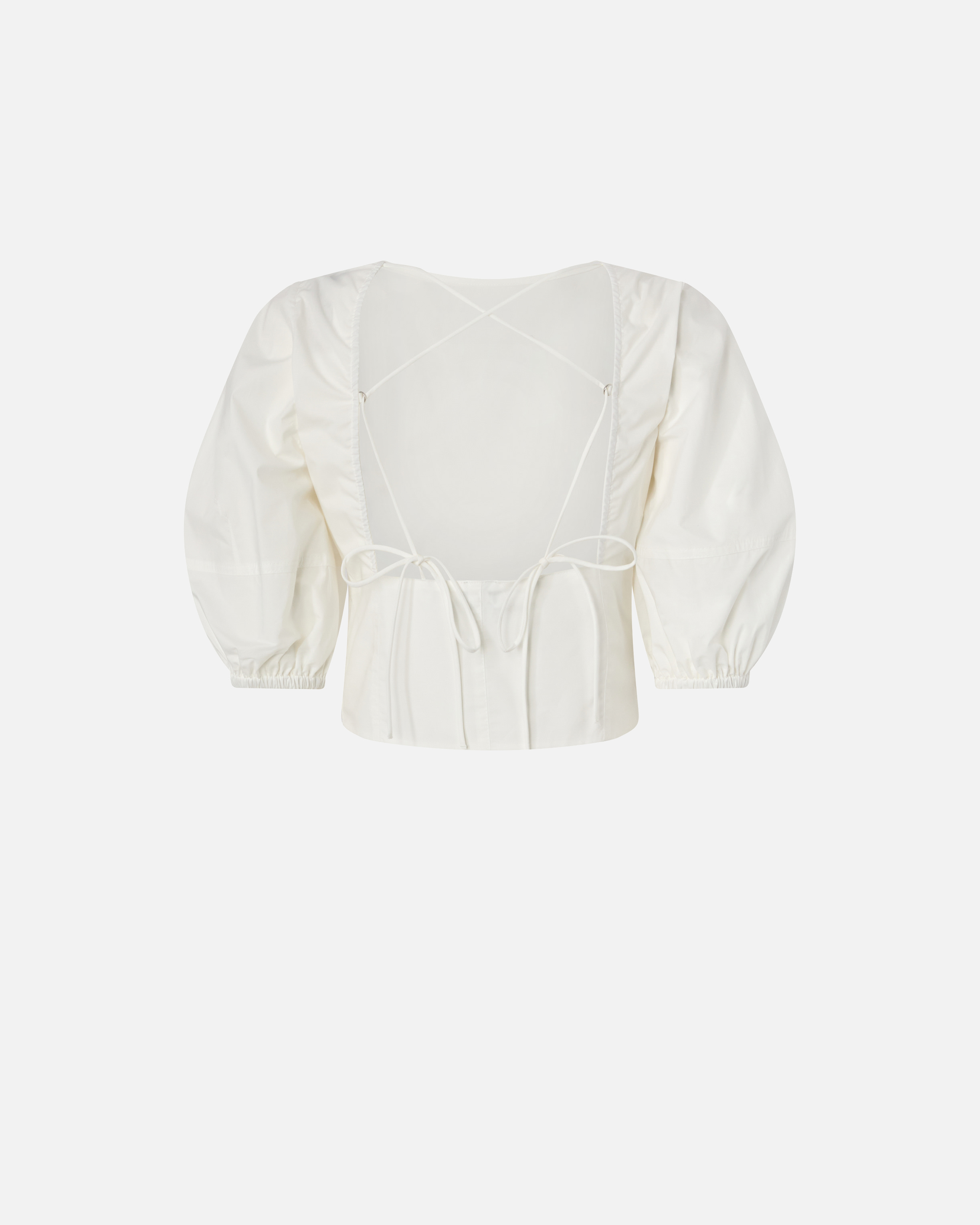 Blouse cropped dos nu PINKO Blanc