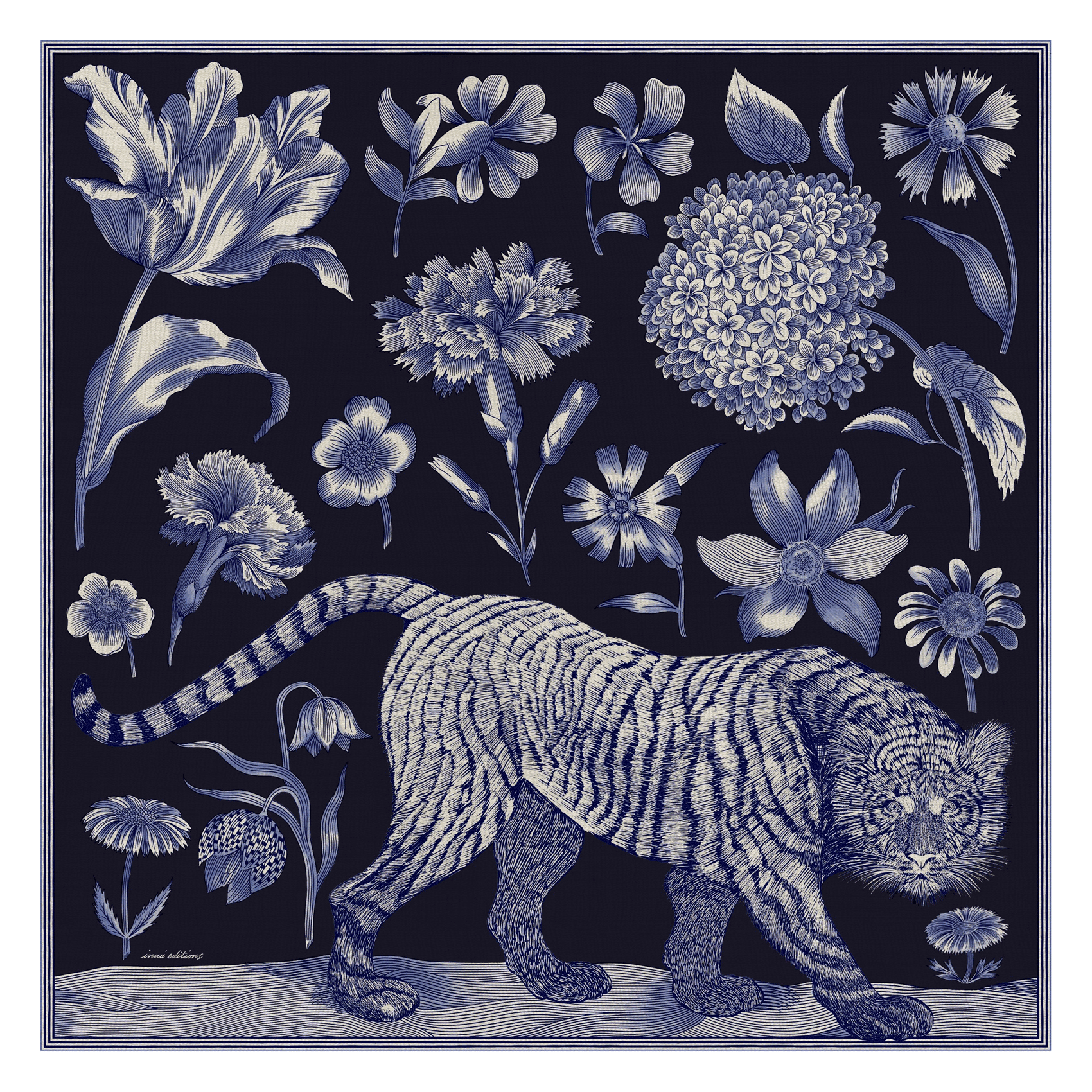 Wollen foulard INOUI EDITIONS Blauw