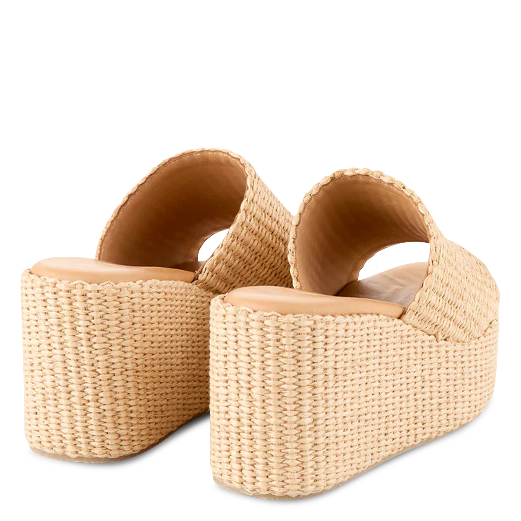 Offene Espadrilles aus Raffia COSMOPARIS Beige