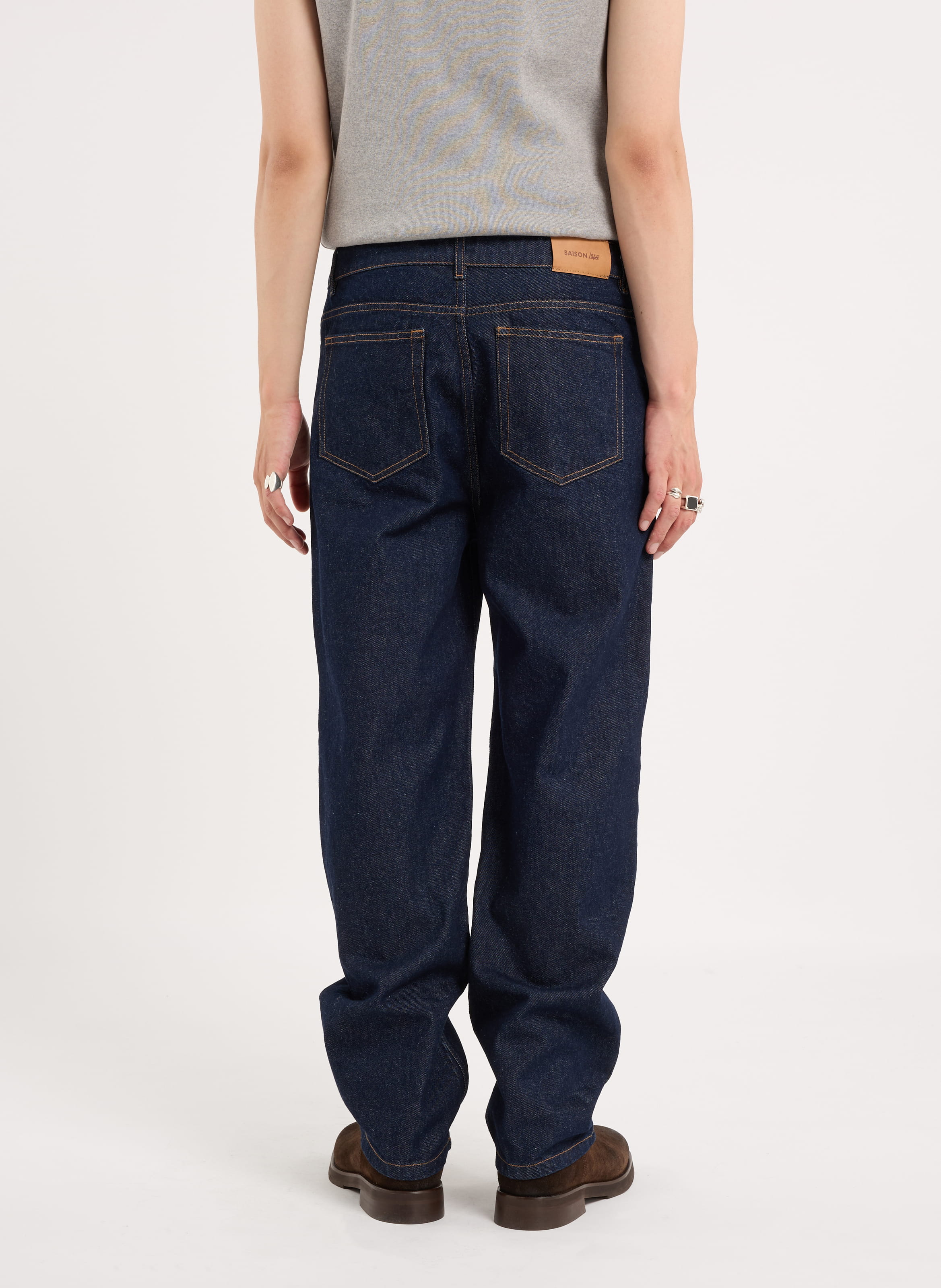 Rechte jeans van stretchkatoen SAISON 1865 Blauw