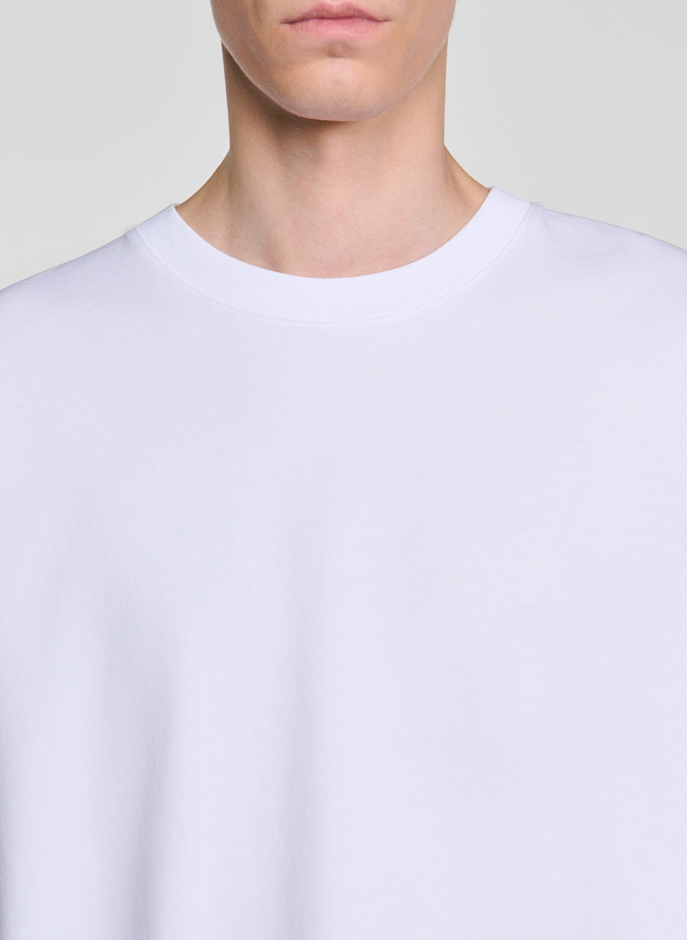 Effen recht T-shirt SANDRO Wit