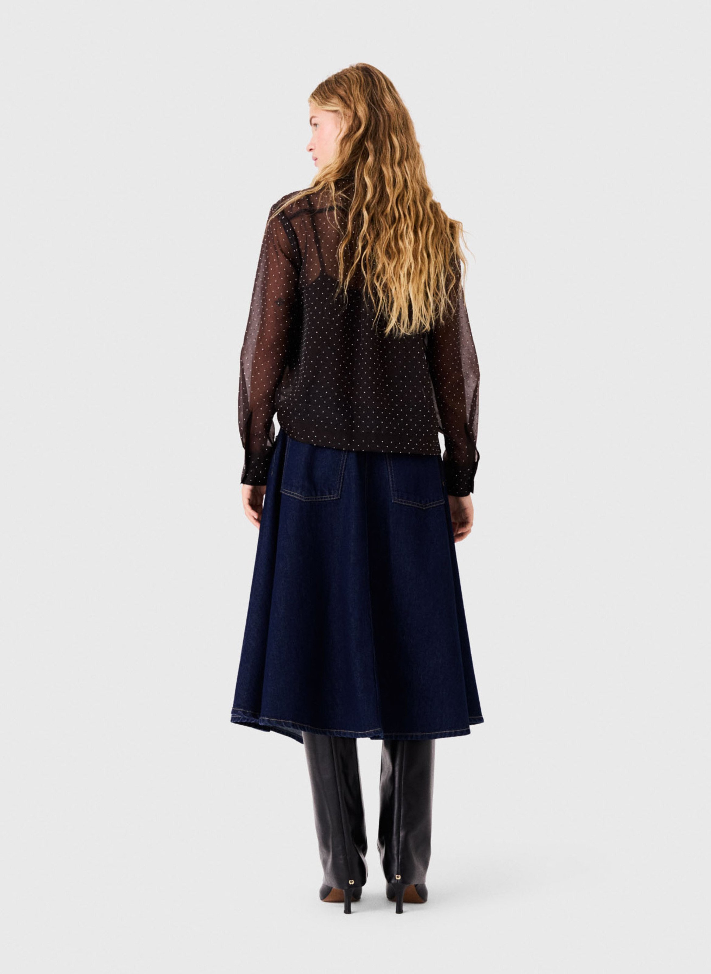 Chemise droite col classique  MAJE Marron