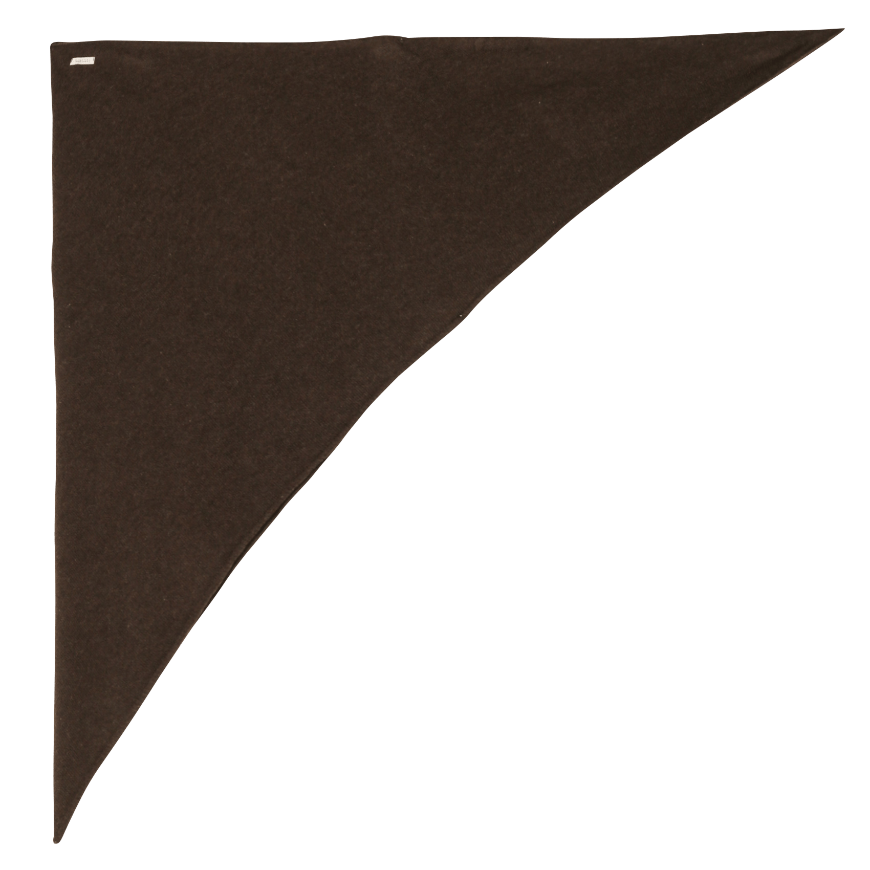Knit triangle scarf HUMILITY Brown