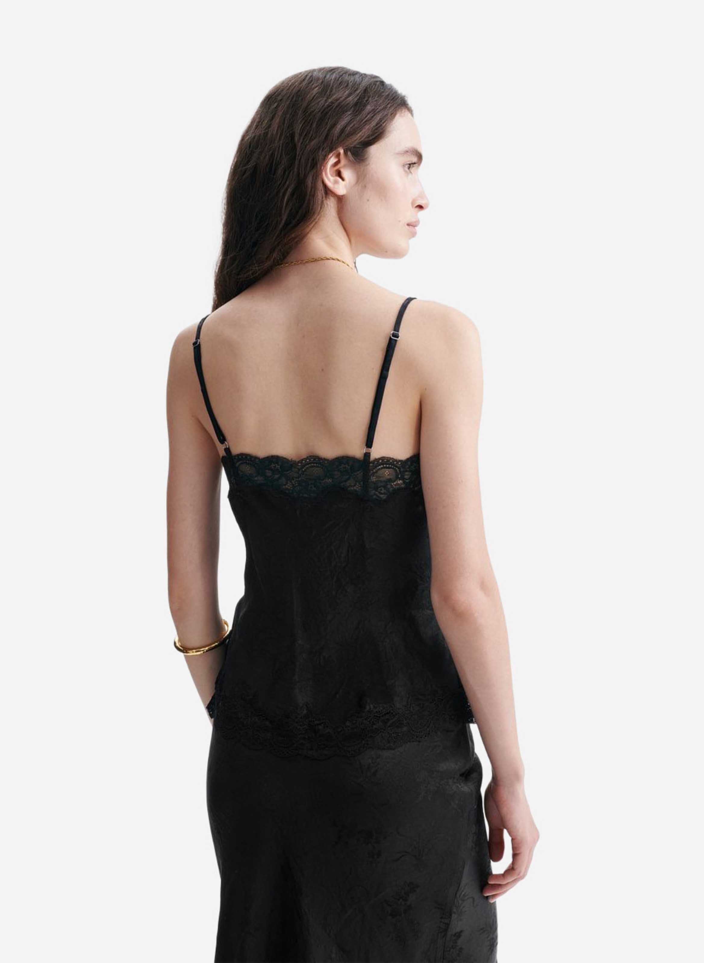 Bedrucktes Jacquard-Camisole | Schwarz VANESSA BRUNO Damen