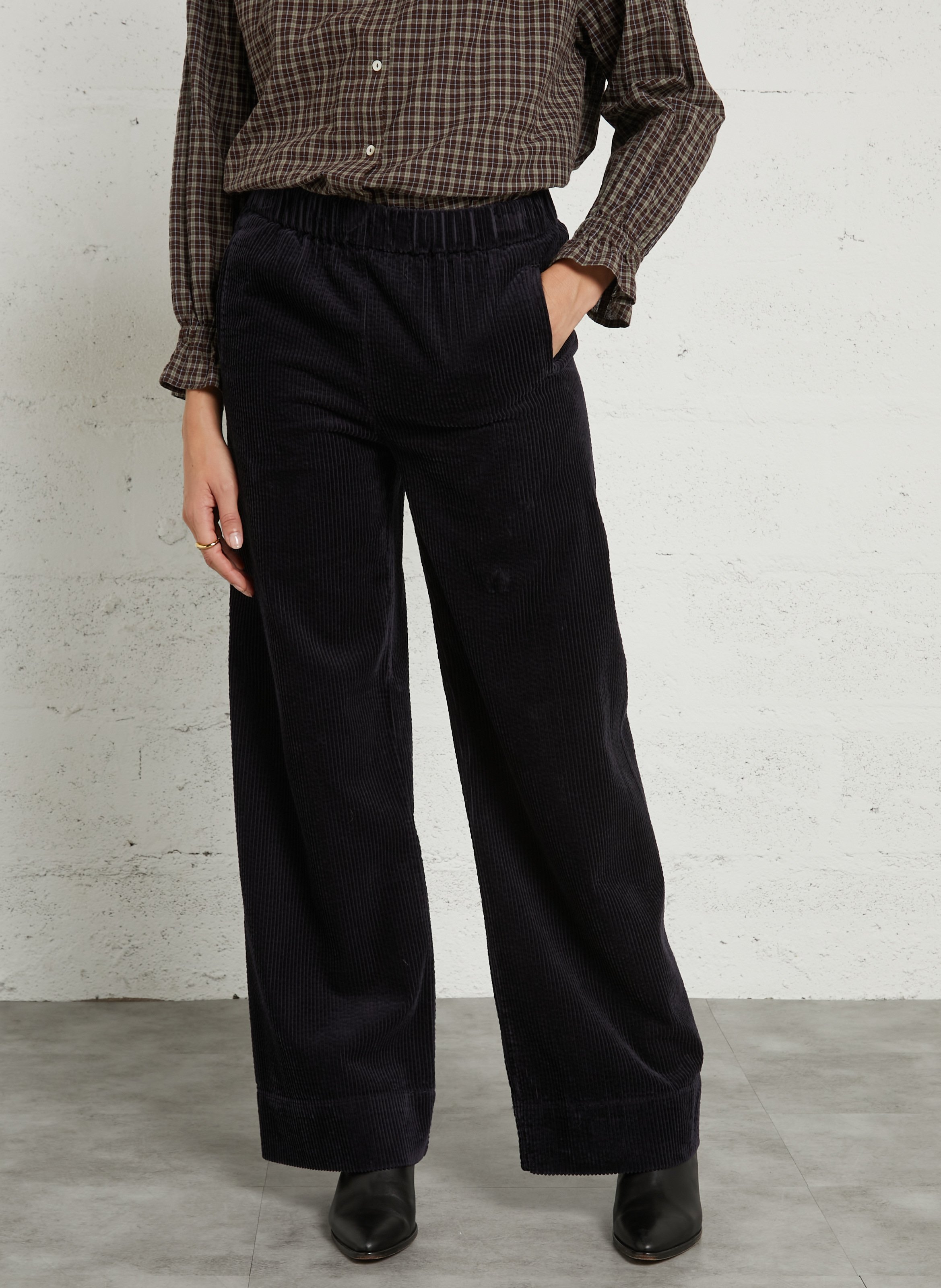 Pantalon large en velours côtelé JC SOPHIE
