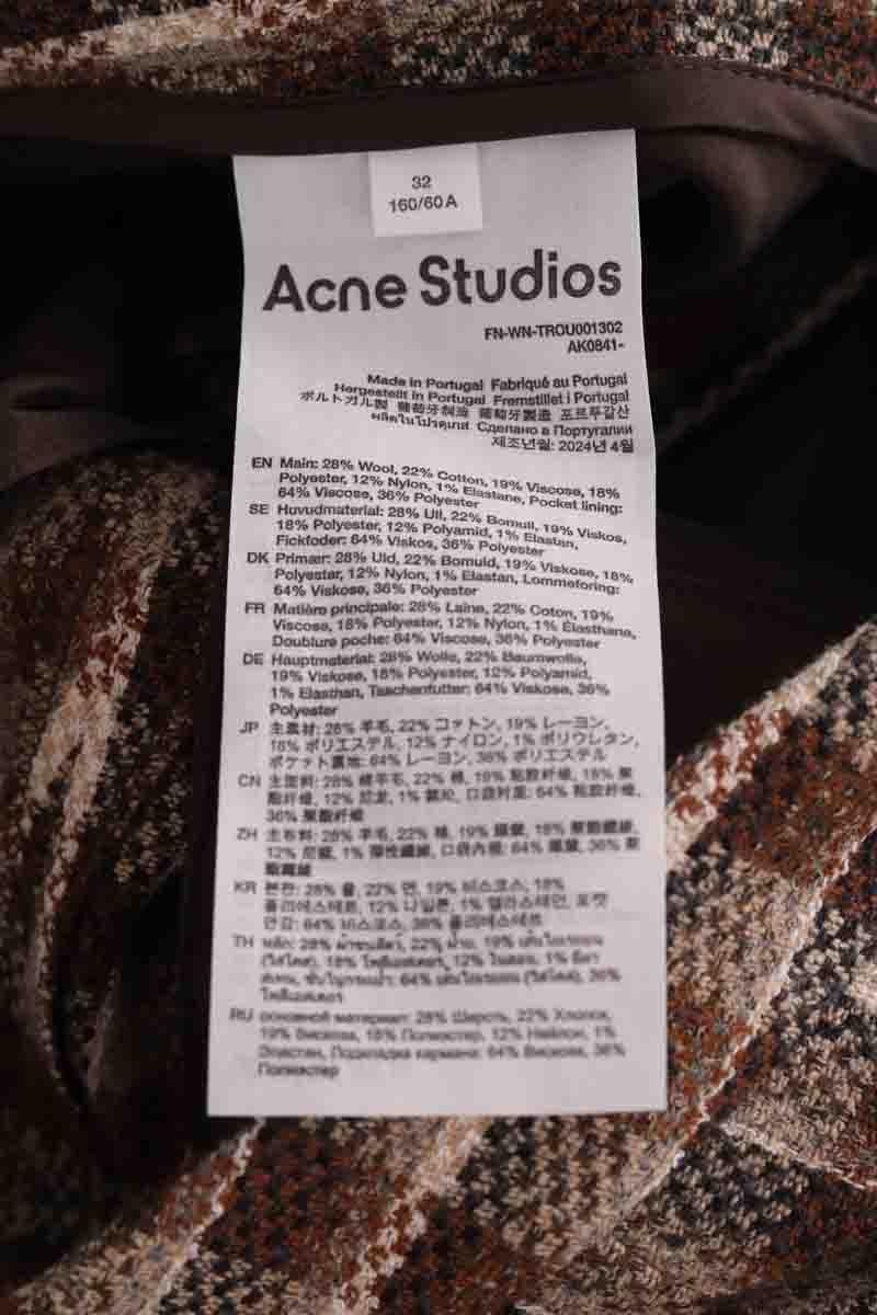 Straight-leg pants ACNE STUDIOS - Seconde Main Brown