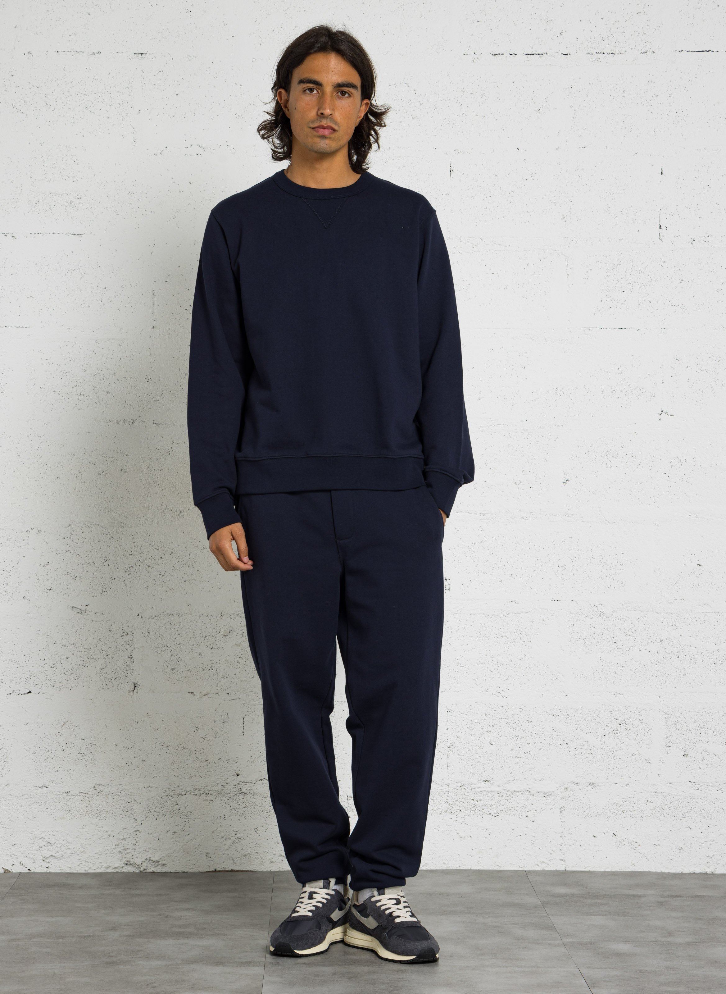 Baumwoll-Sweater mit Rundhalsausschnitt AU PRINTEMPS PARIS Blau