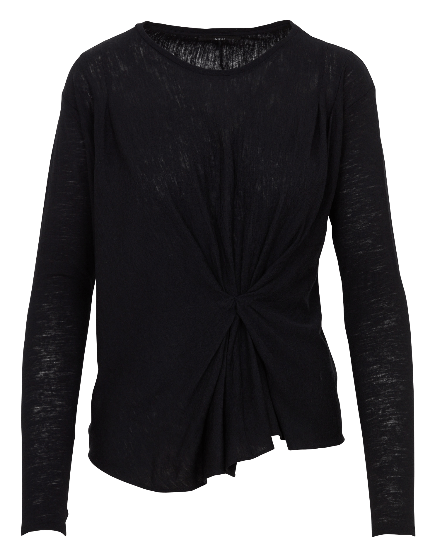 Tee-shirt drapé en laine mélangée COTELAC Noir
