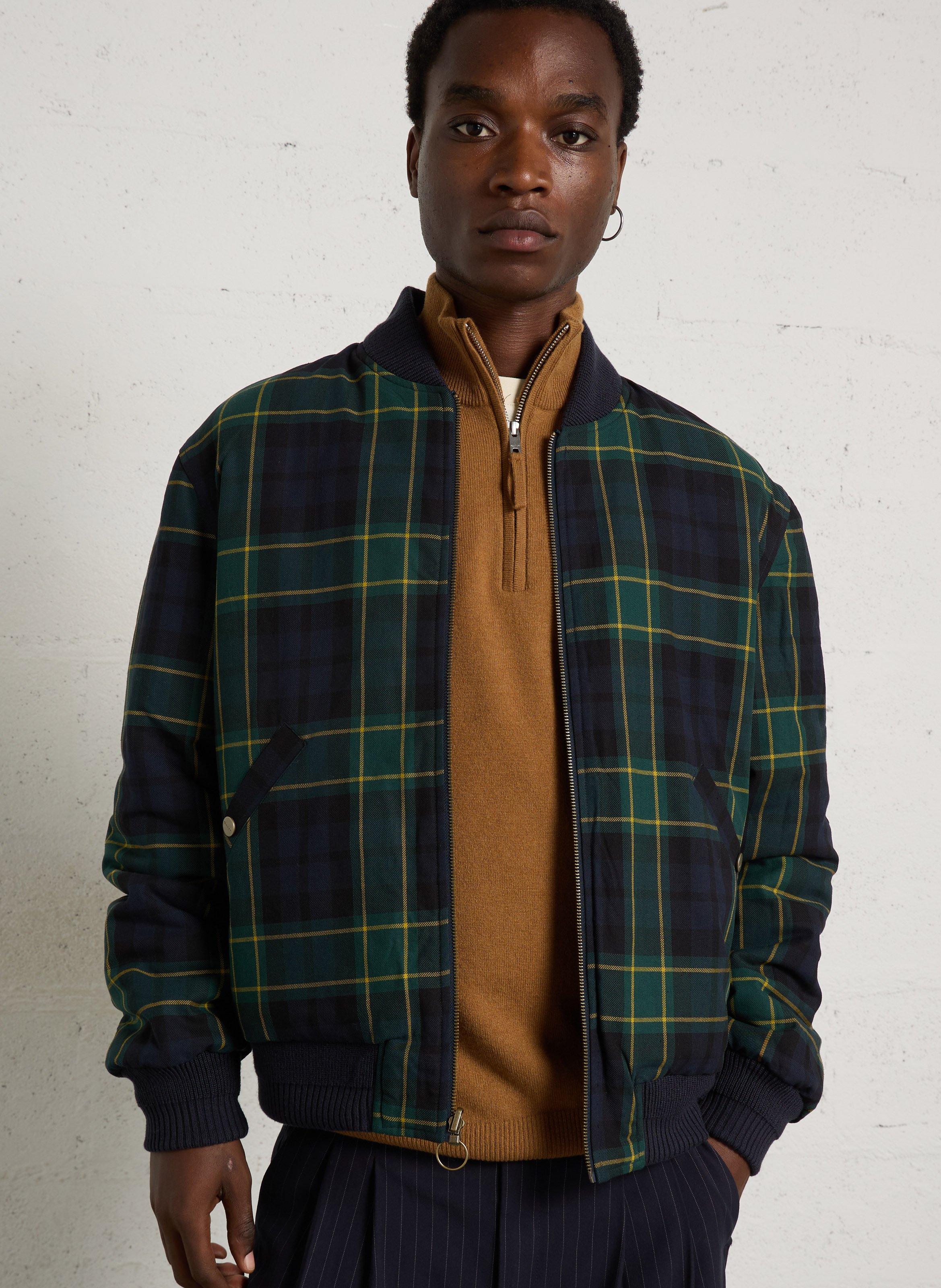 Blouson droit réversible à carreaux effet matelassé GANT Bleu