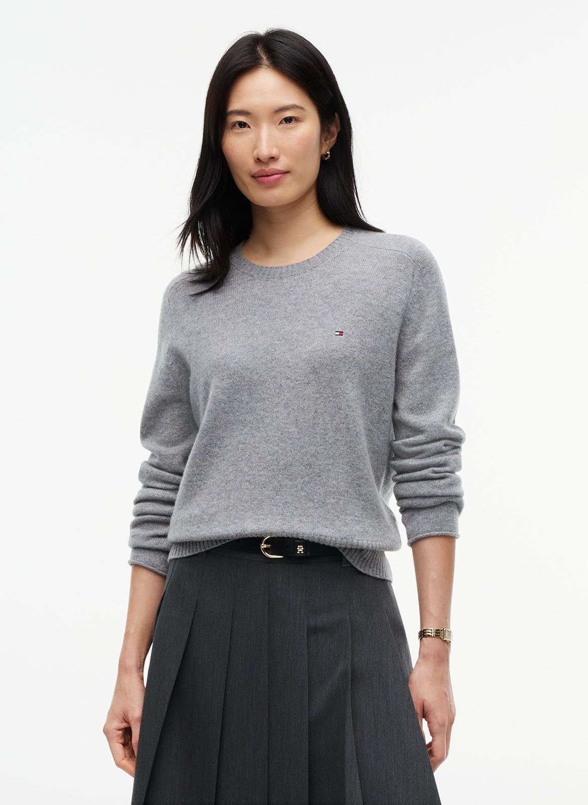 Straight wool sweater TOMMY HILFIGER Grey