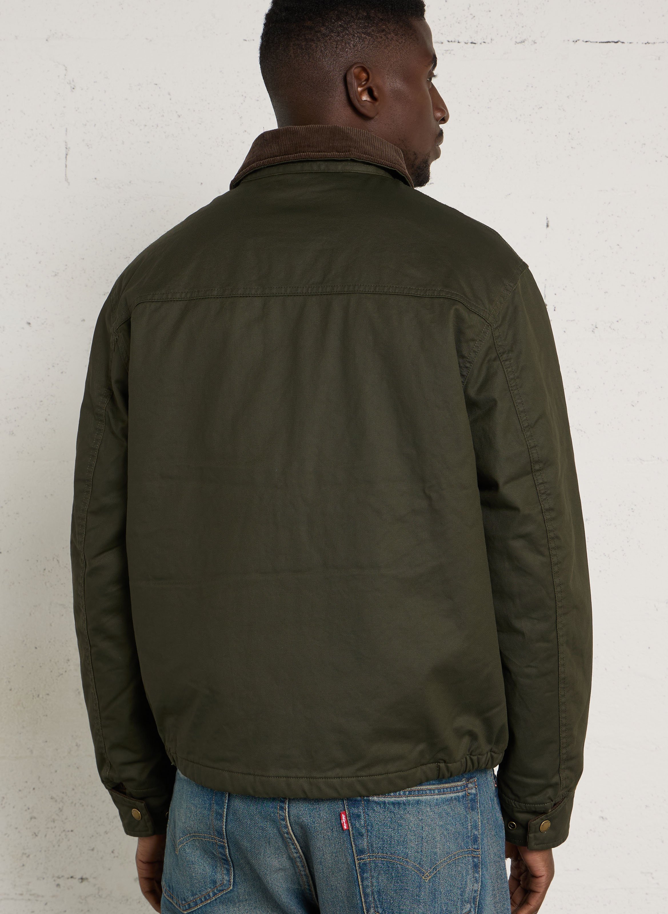 Baumwolljacke mit klassischem Kragen SCHOTT Khaki