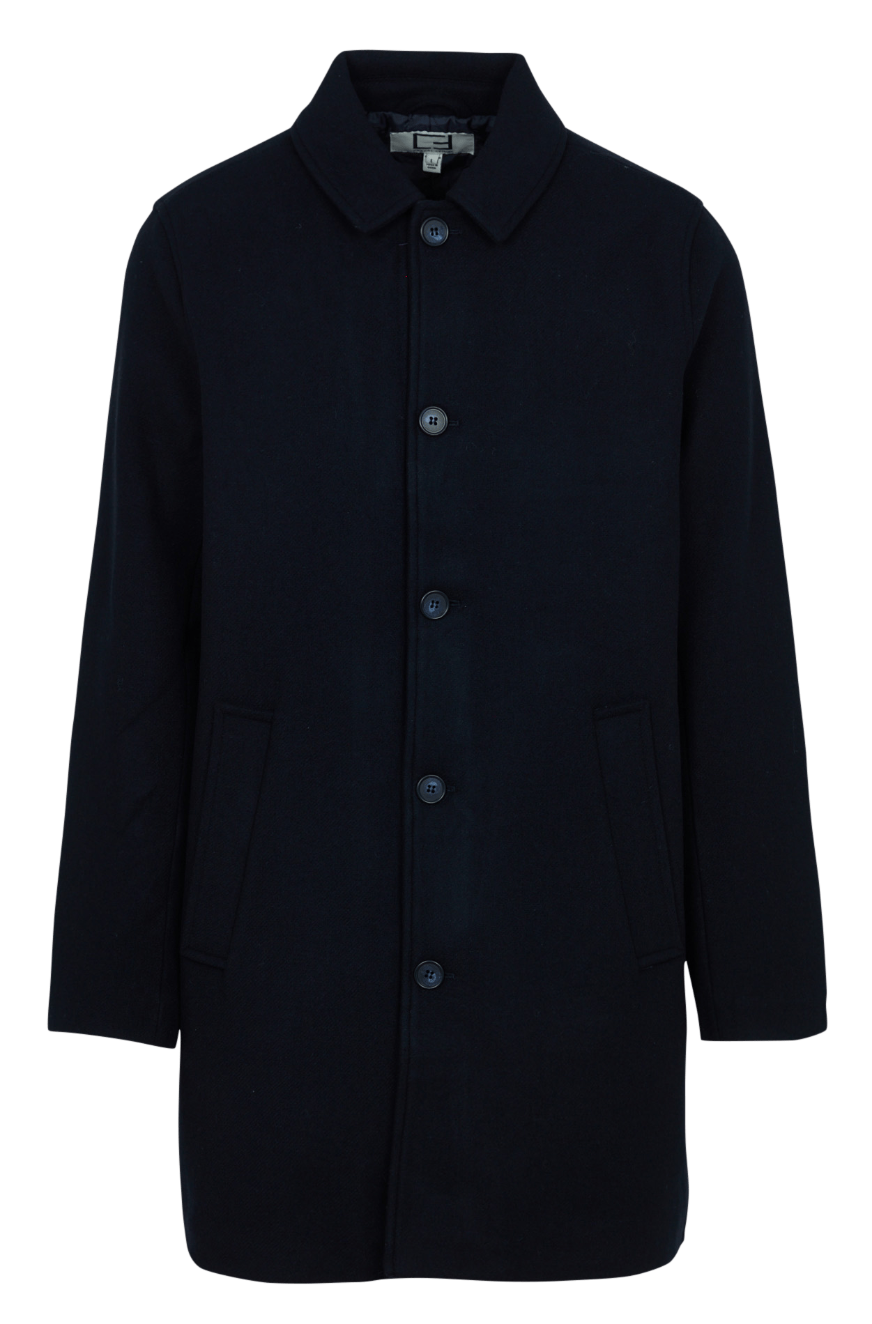 Straight wool-mix coat CASUAL FRIDAY Blue