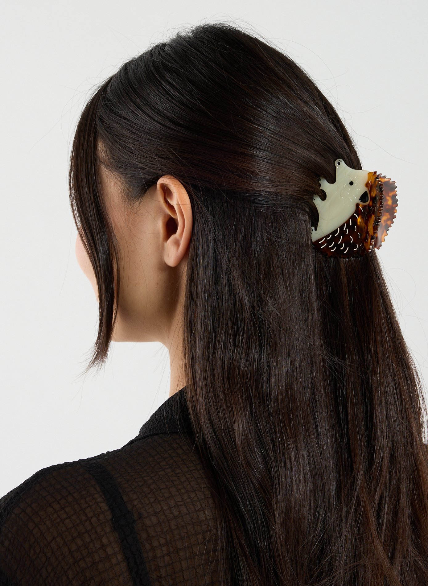 Hedgehog-shaped hair clip AU PRINTEMPS PARIS Brown