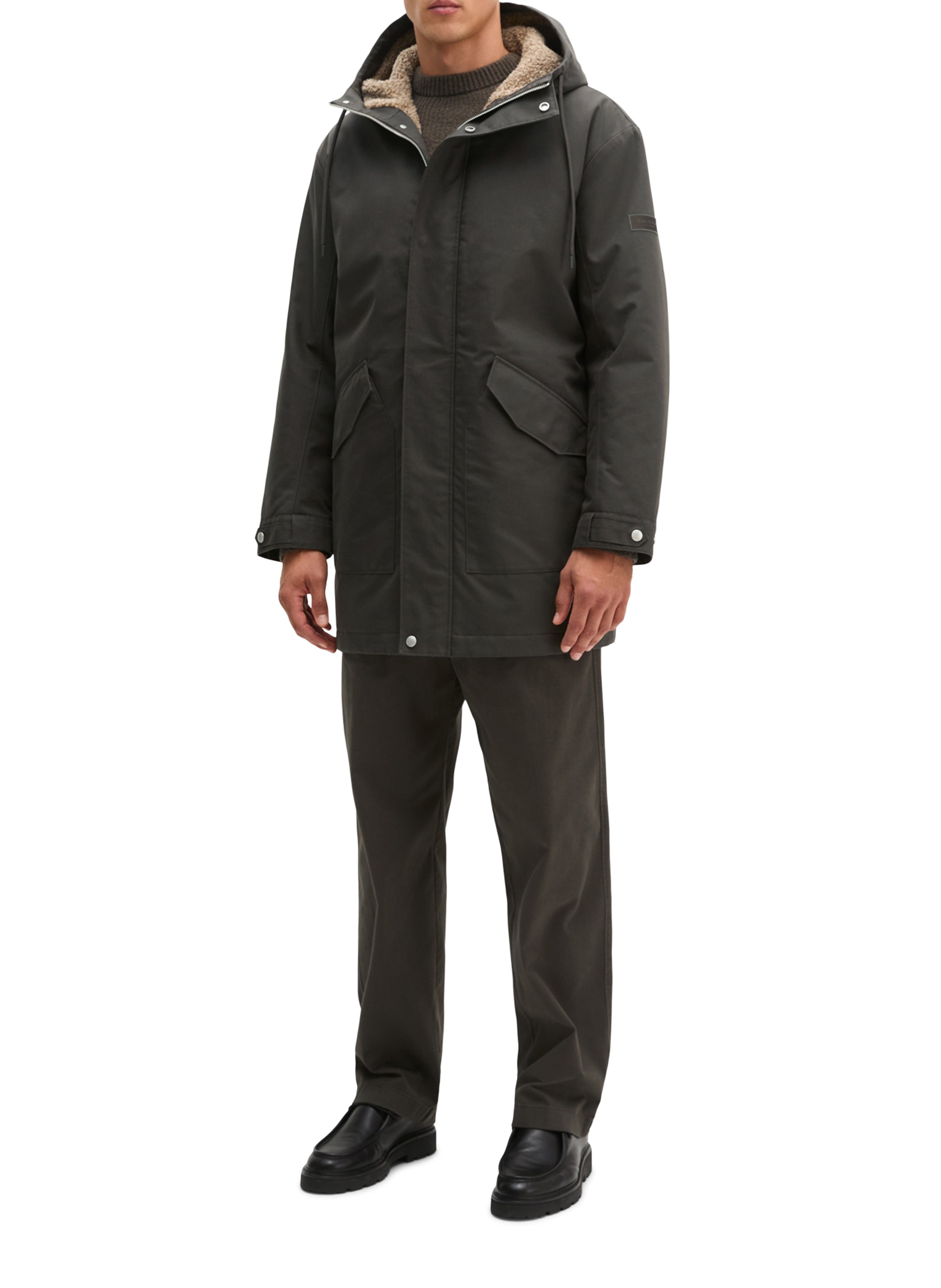 Parka met opstaande kraag - katoenblend MARC O'POLO Grijs