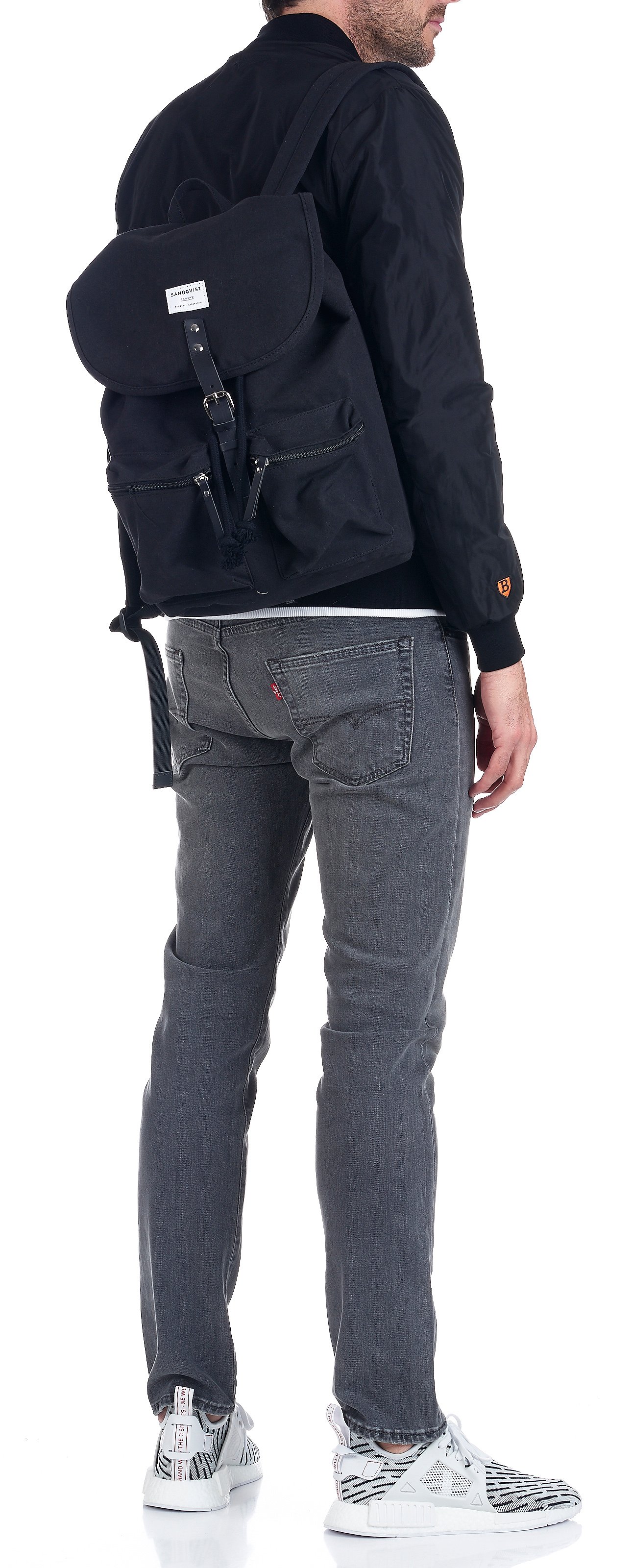 Veste zippée droite unie BOMBERS ORIGINAL Noir