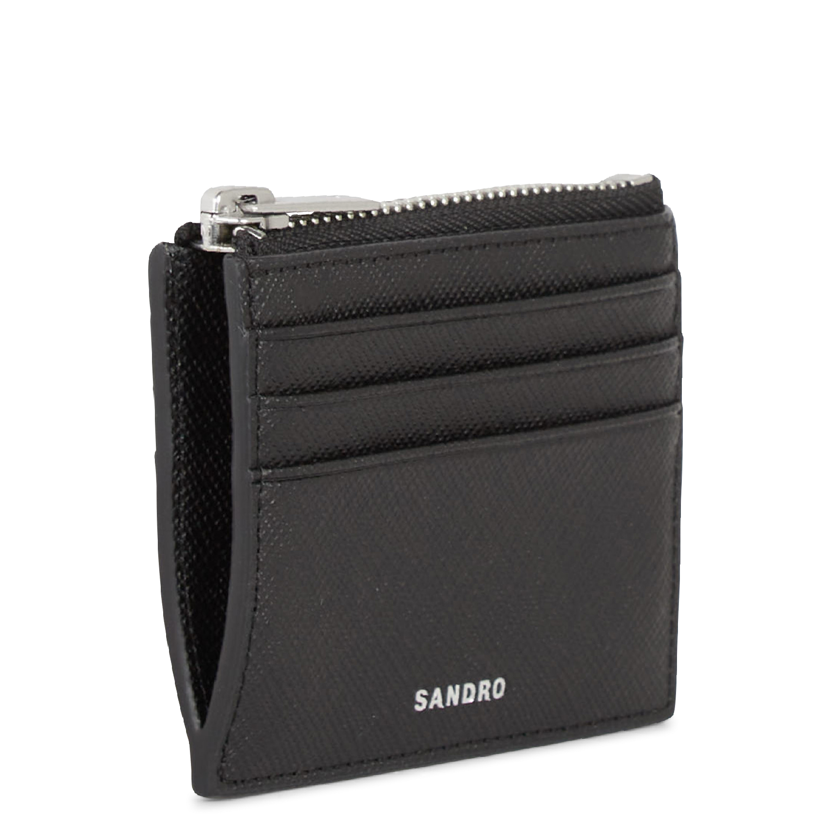 Leren pasjeshouder SANDRO Zwart
