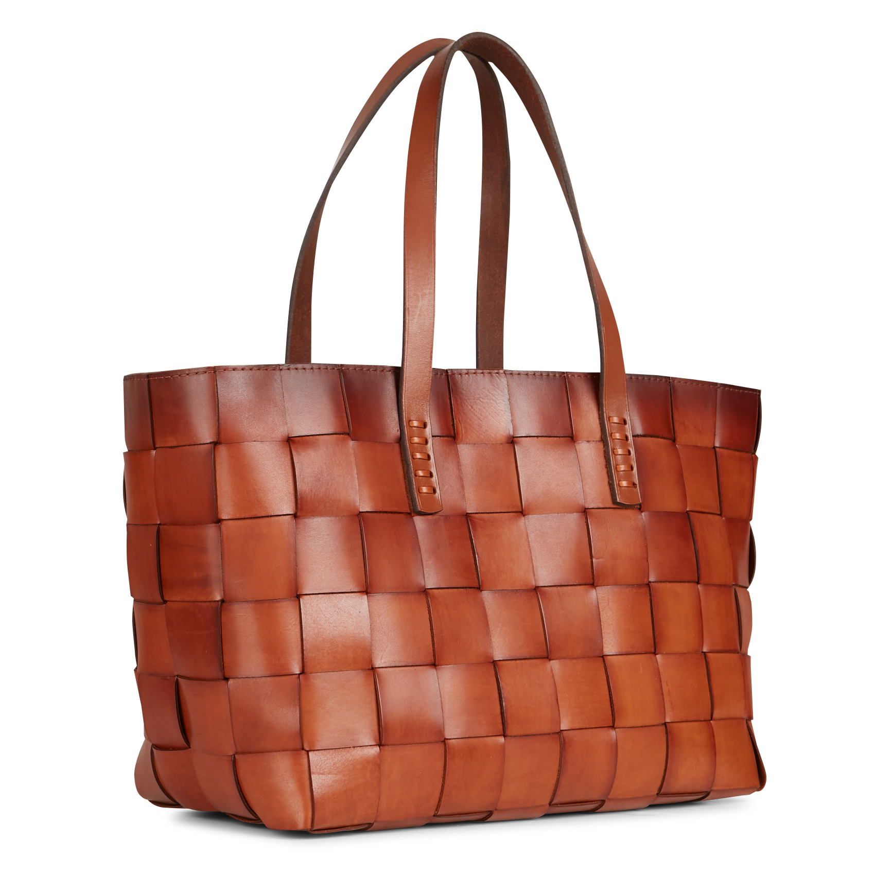 Panier tissé en cuir DRAGON DIFFUSION Marron