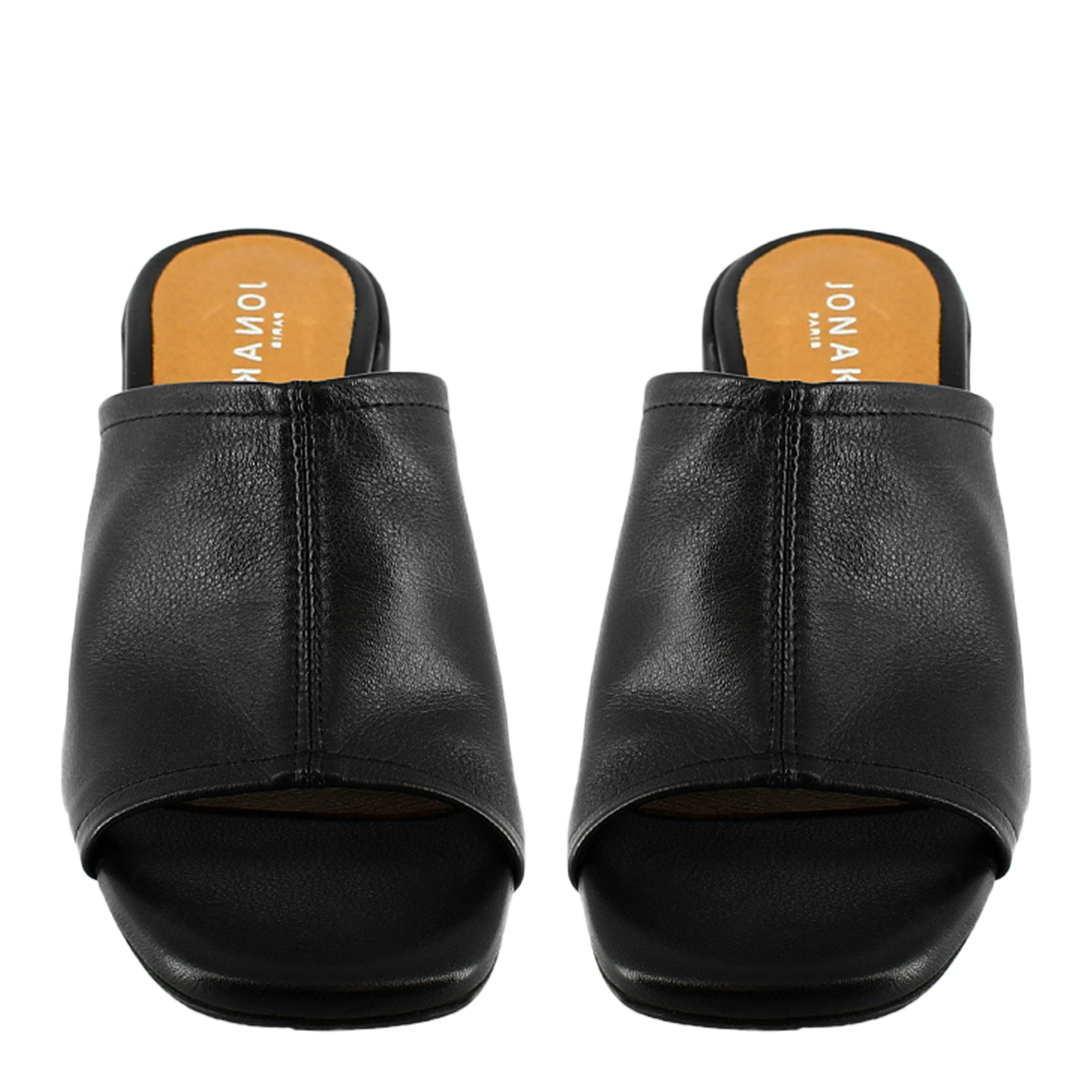 Heeled leather mules JONAK Black