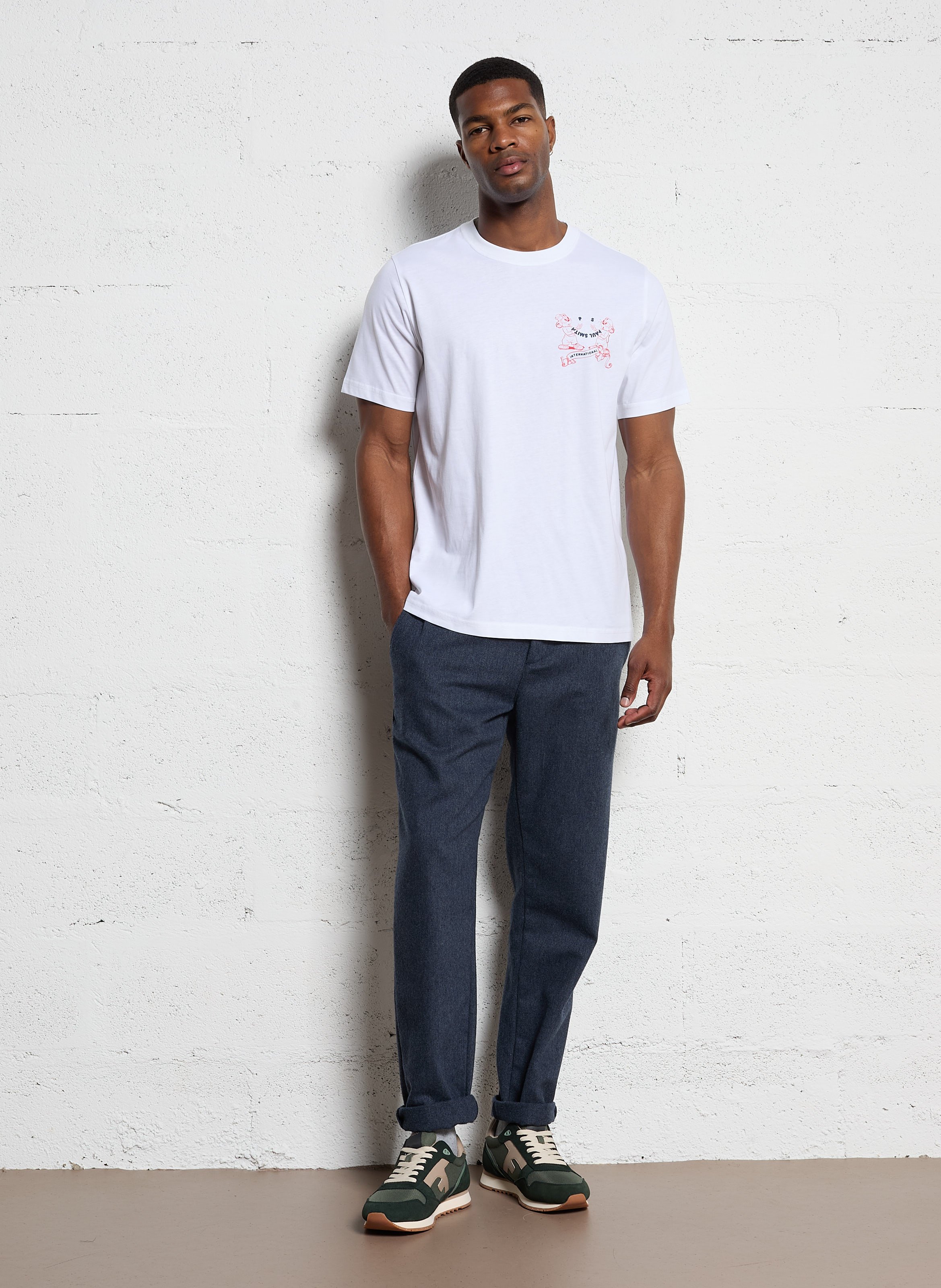 Gerade geschnittene Hose - Woll-Mix FAGUO Blau