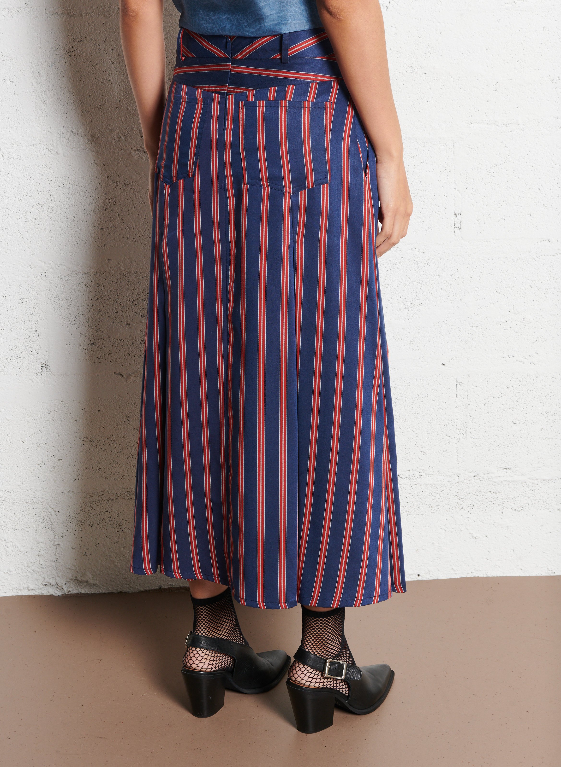 Jupe midi à rayures  THE LABEL EDITION Multicolore