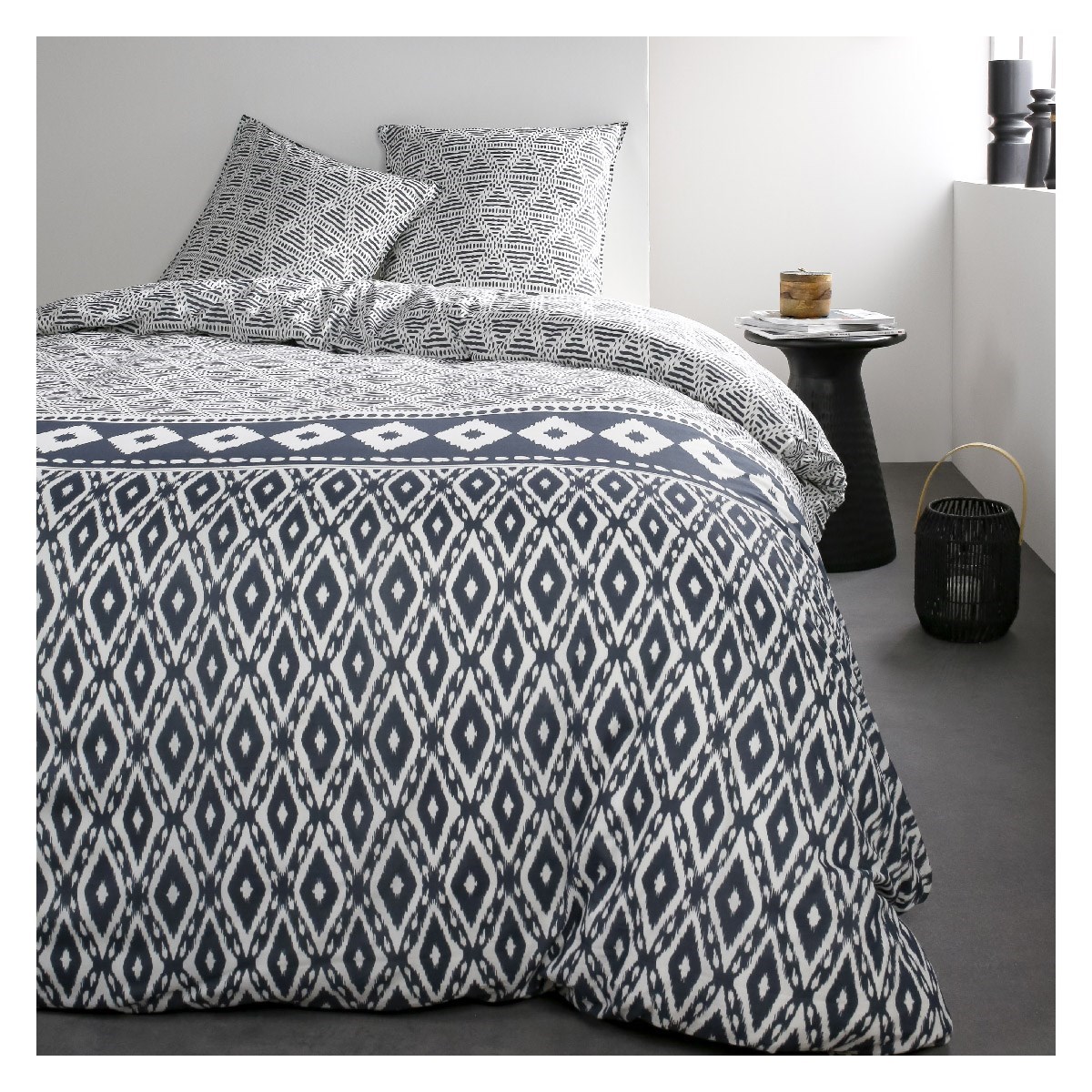 Ethnic printed cotton bedding set TODAY LINGE DE MAISON White