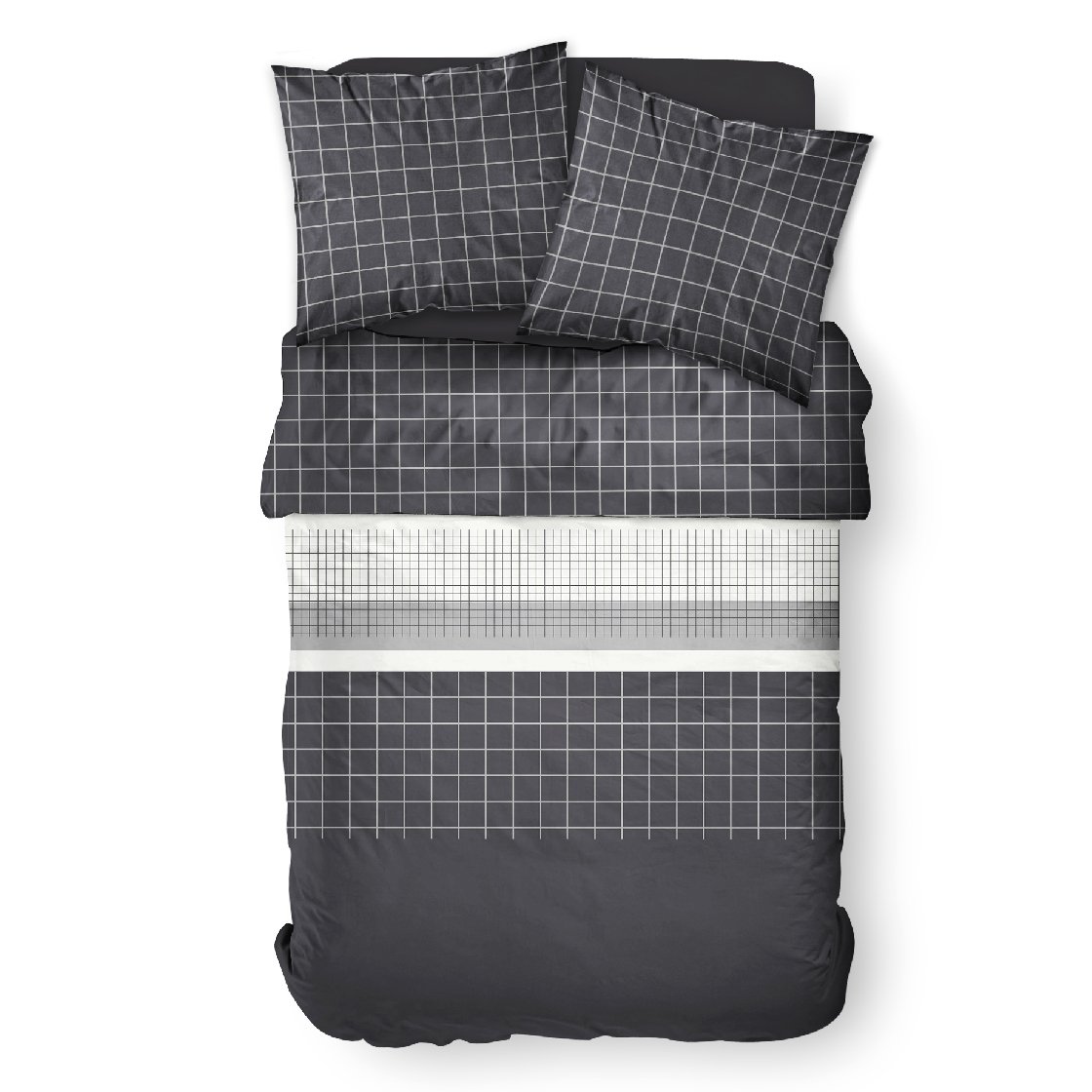 Printed cotton bedding set TODAY LINGE DE MAISON Black