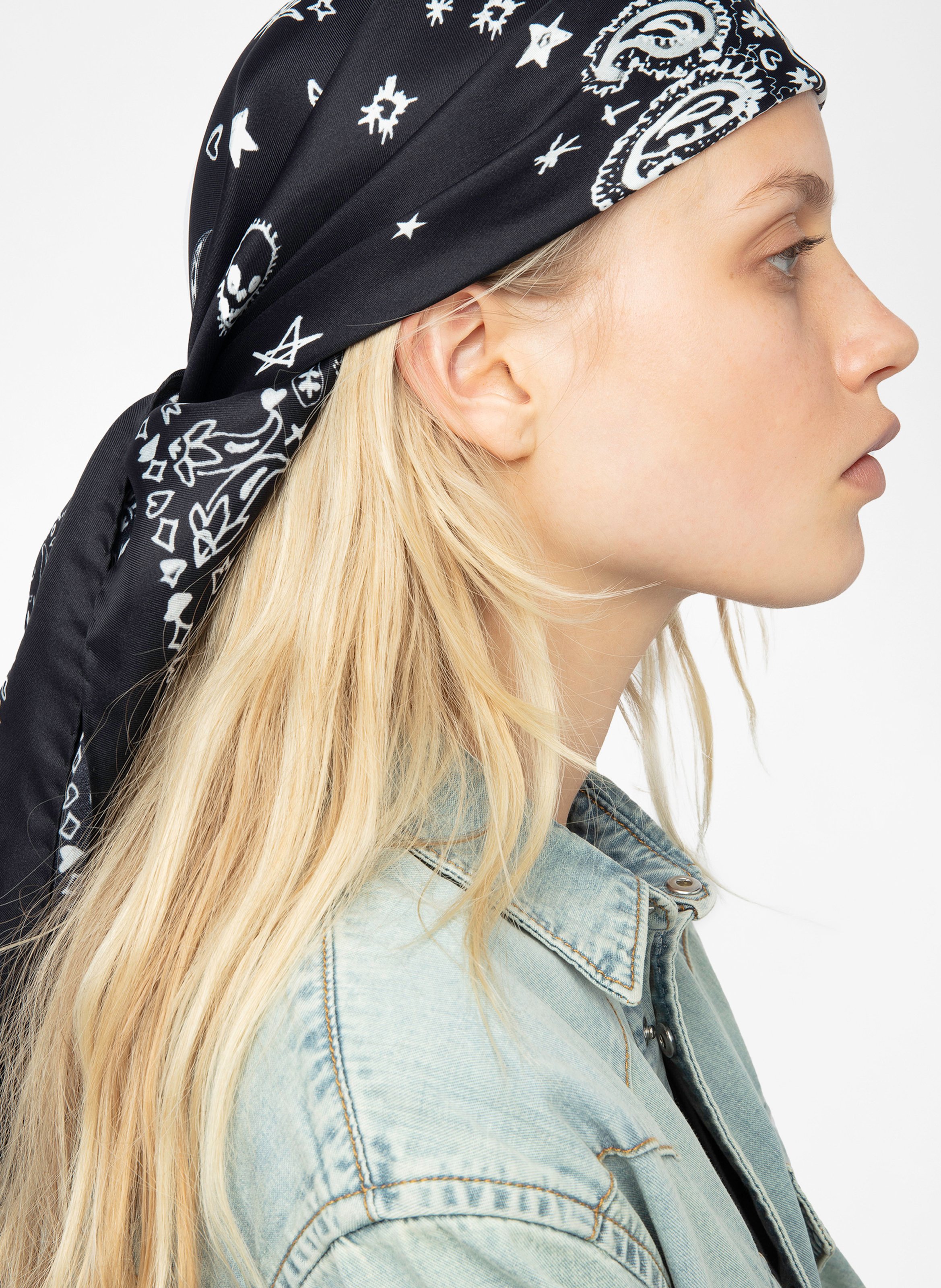 Foulard imprimé  ZADIG&VOLTAIRE Noir