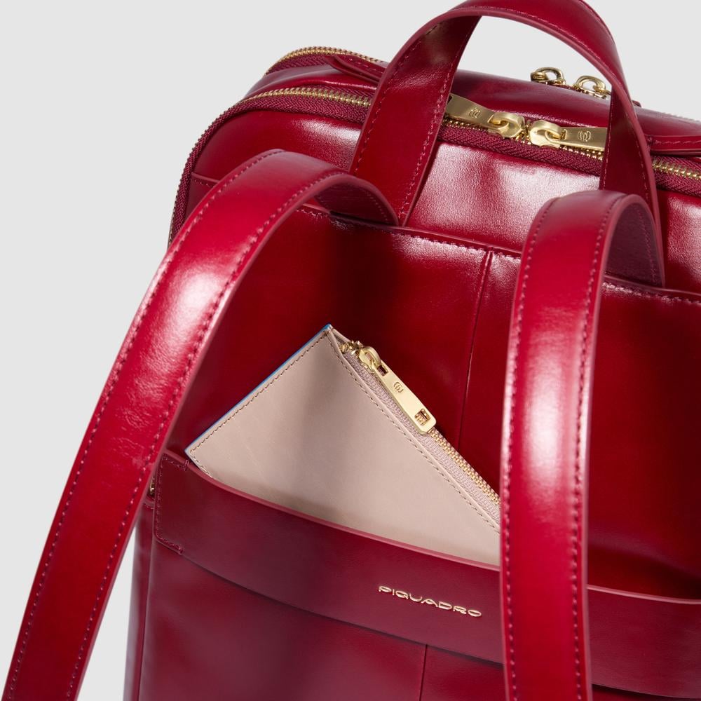 Women's laptop backpack 14" PIQUADRO Red