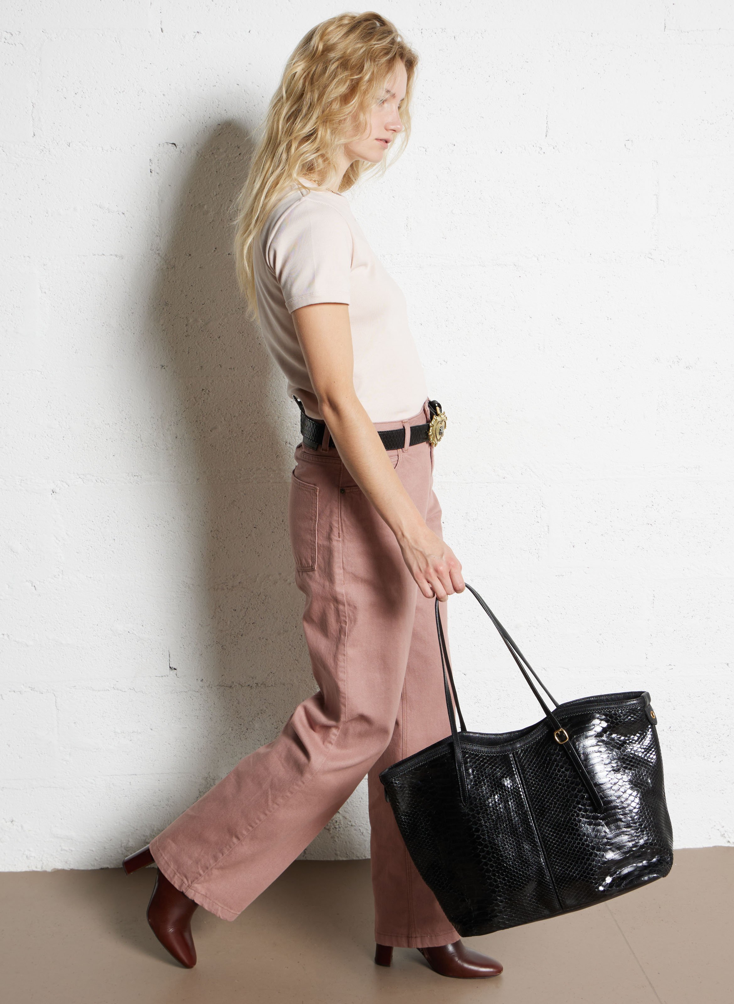 Ceinture en cuir python - Look 2