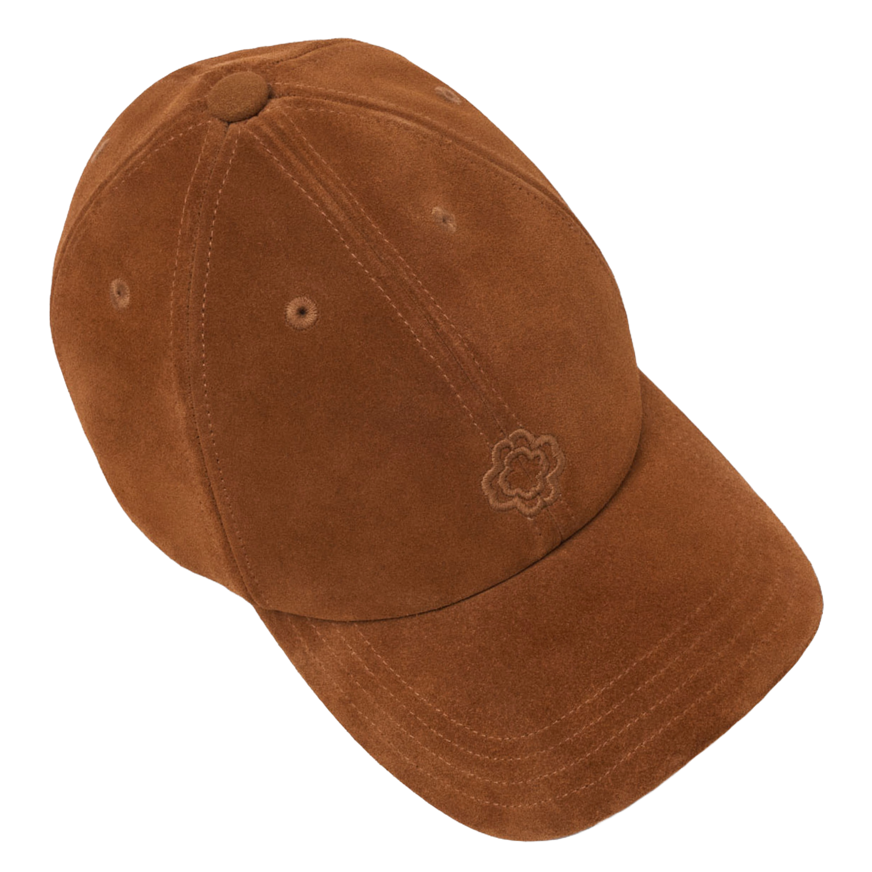 Casquette en cuir MAJE Marron