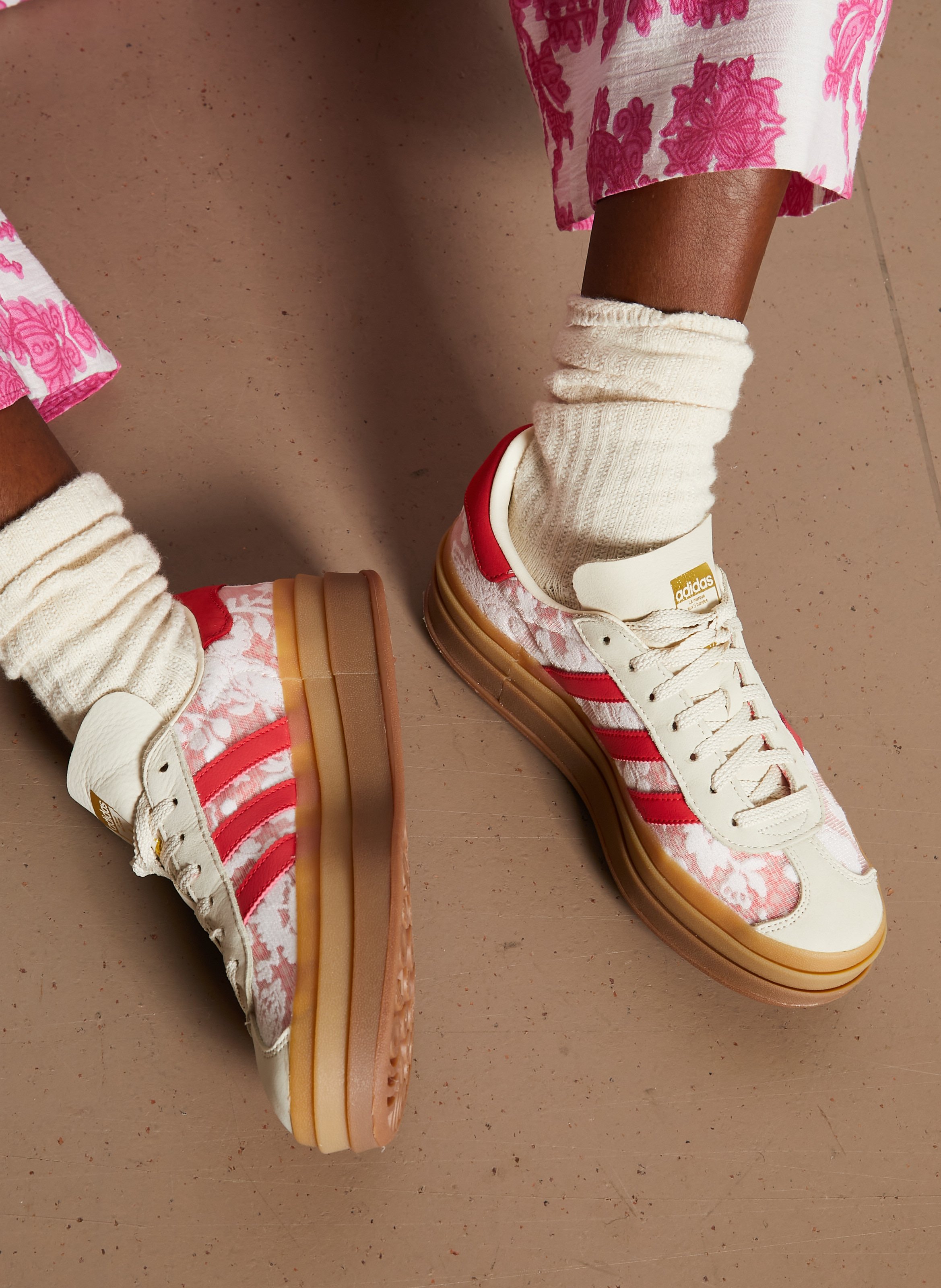 Canvas low-top sneakers ADIDAS Pink