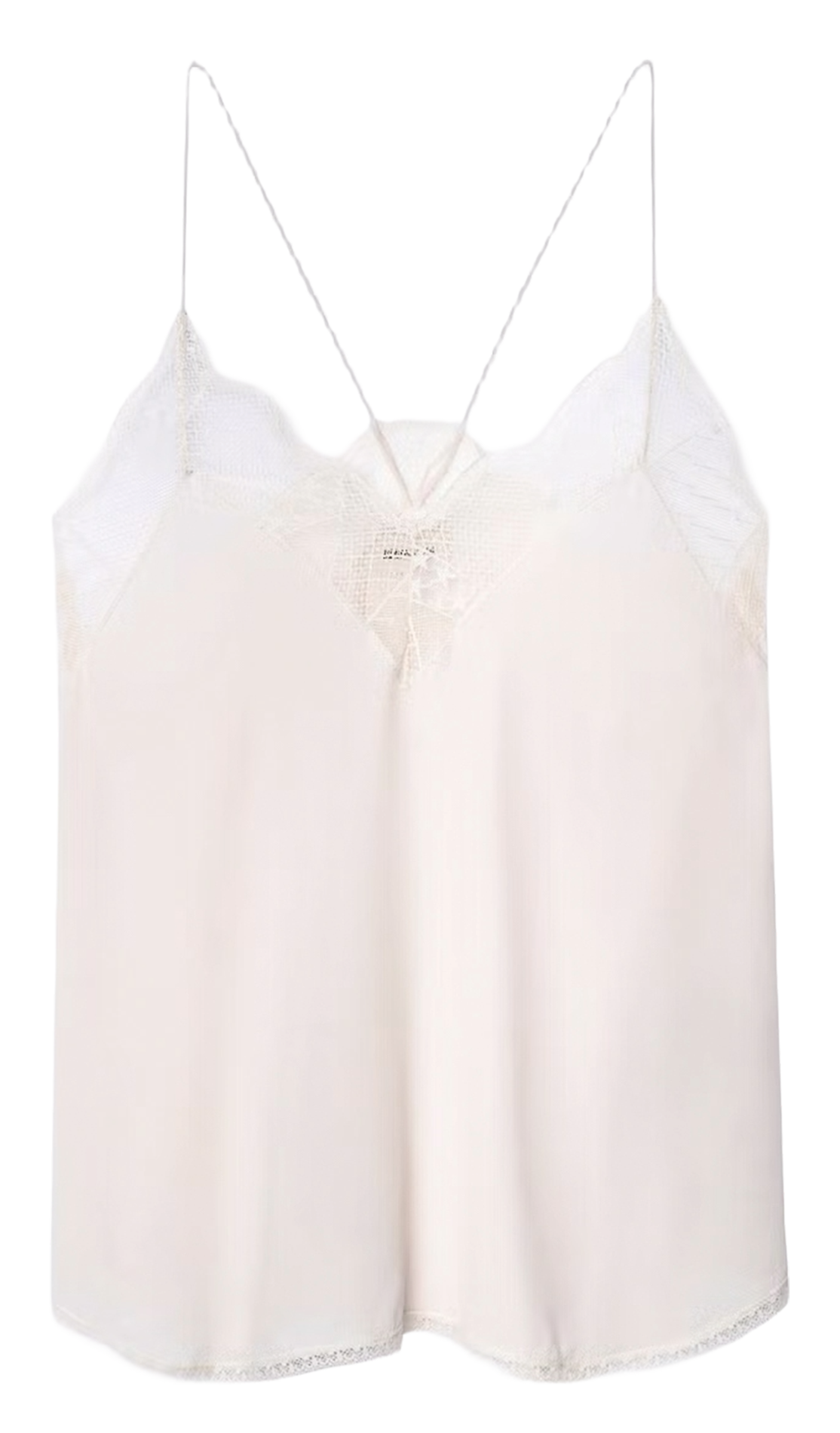 Solid silk lace tank top ZADIG&VOLTAIRE White