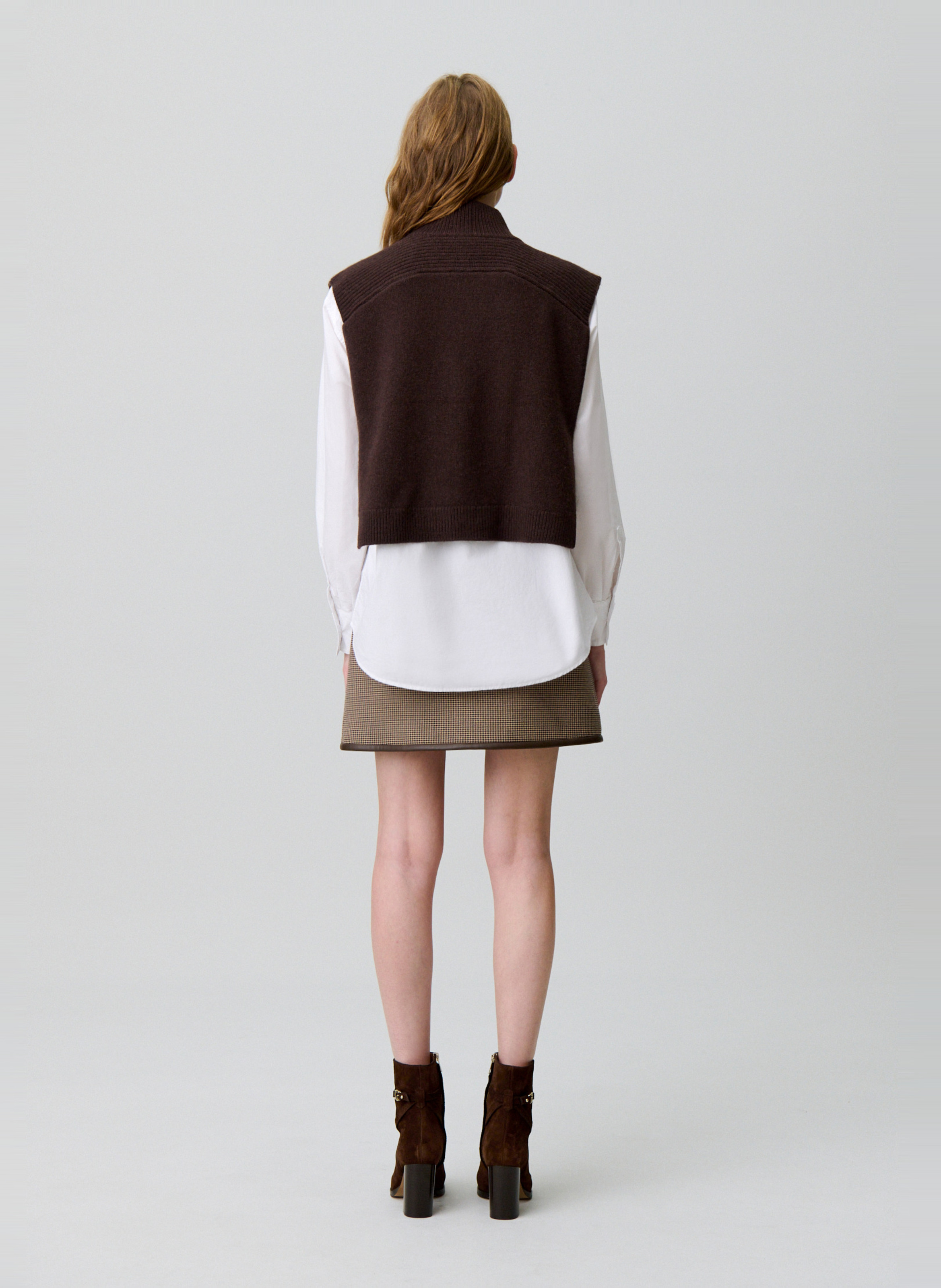 Pull col montant en laine  CLAUDIE PIERLOT Marron