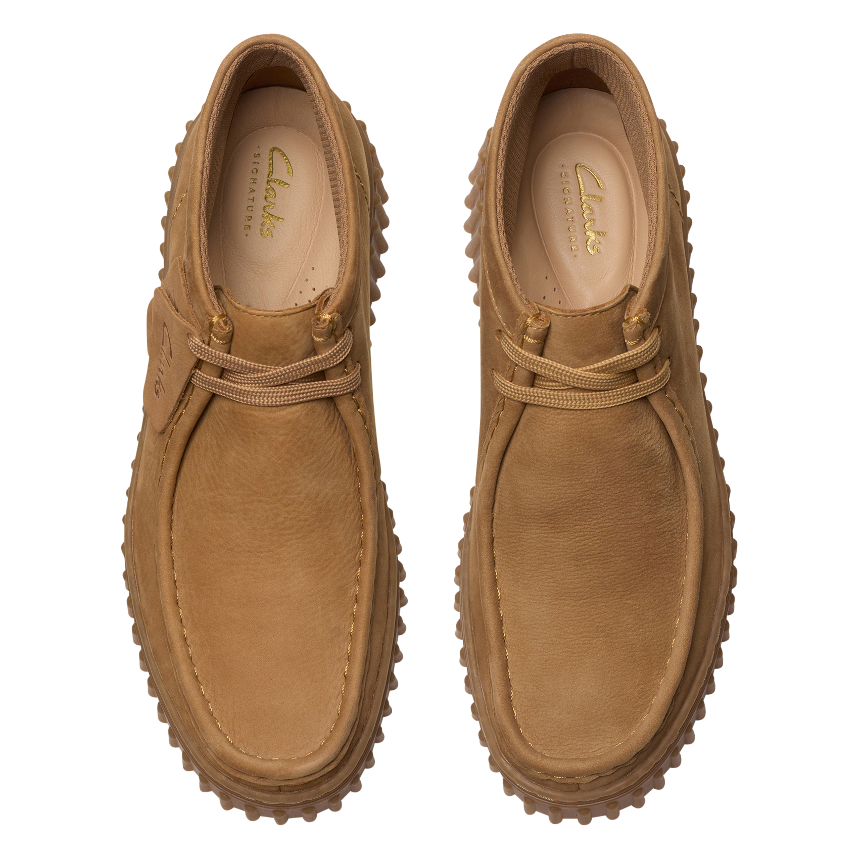 Leren plateau-derbies CLARKS Beige