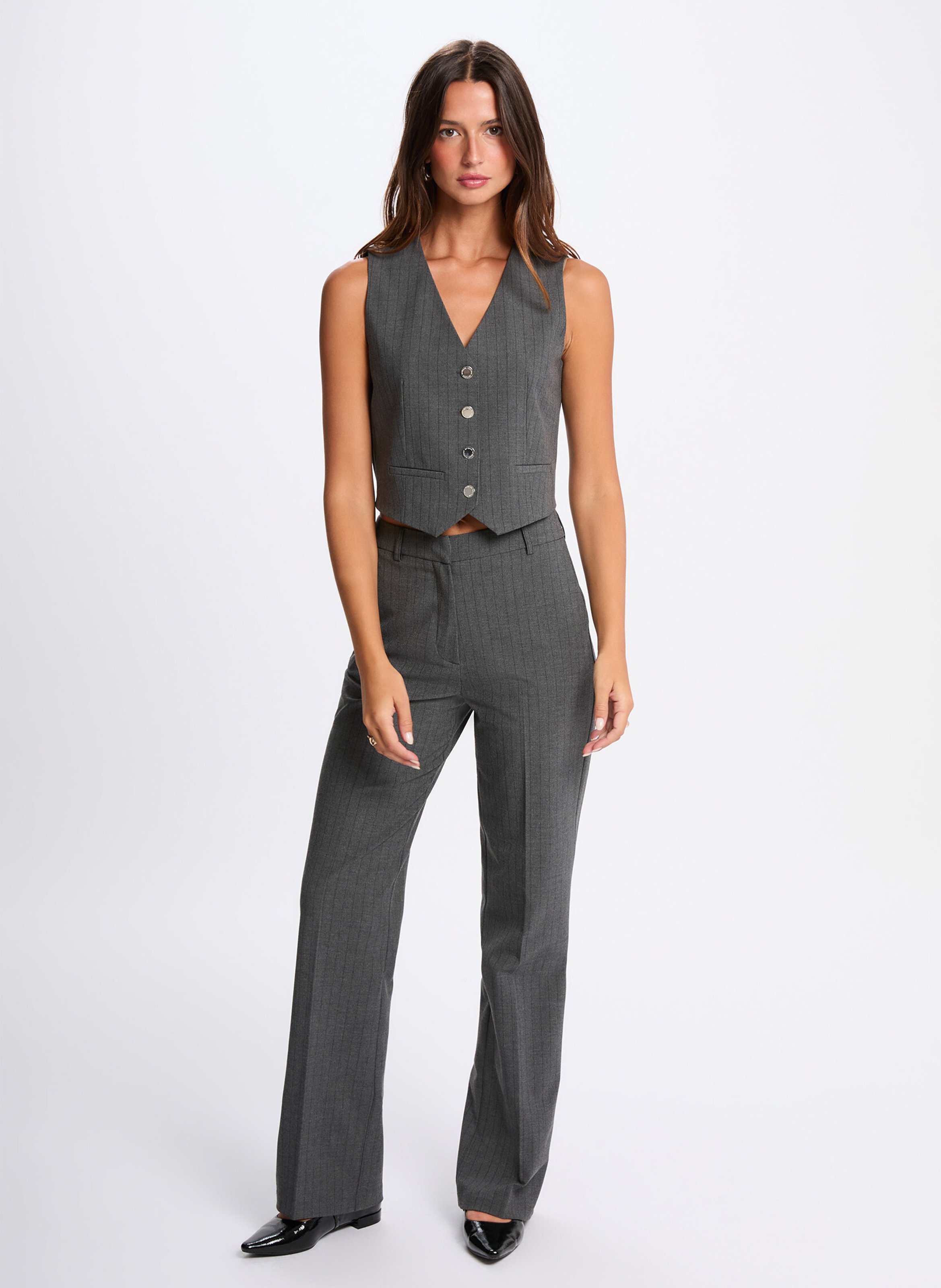Wide trousers MORGAN Grey