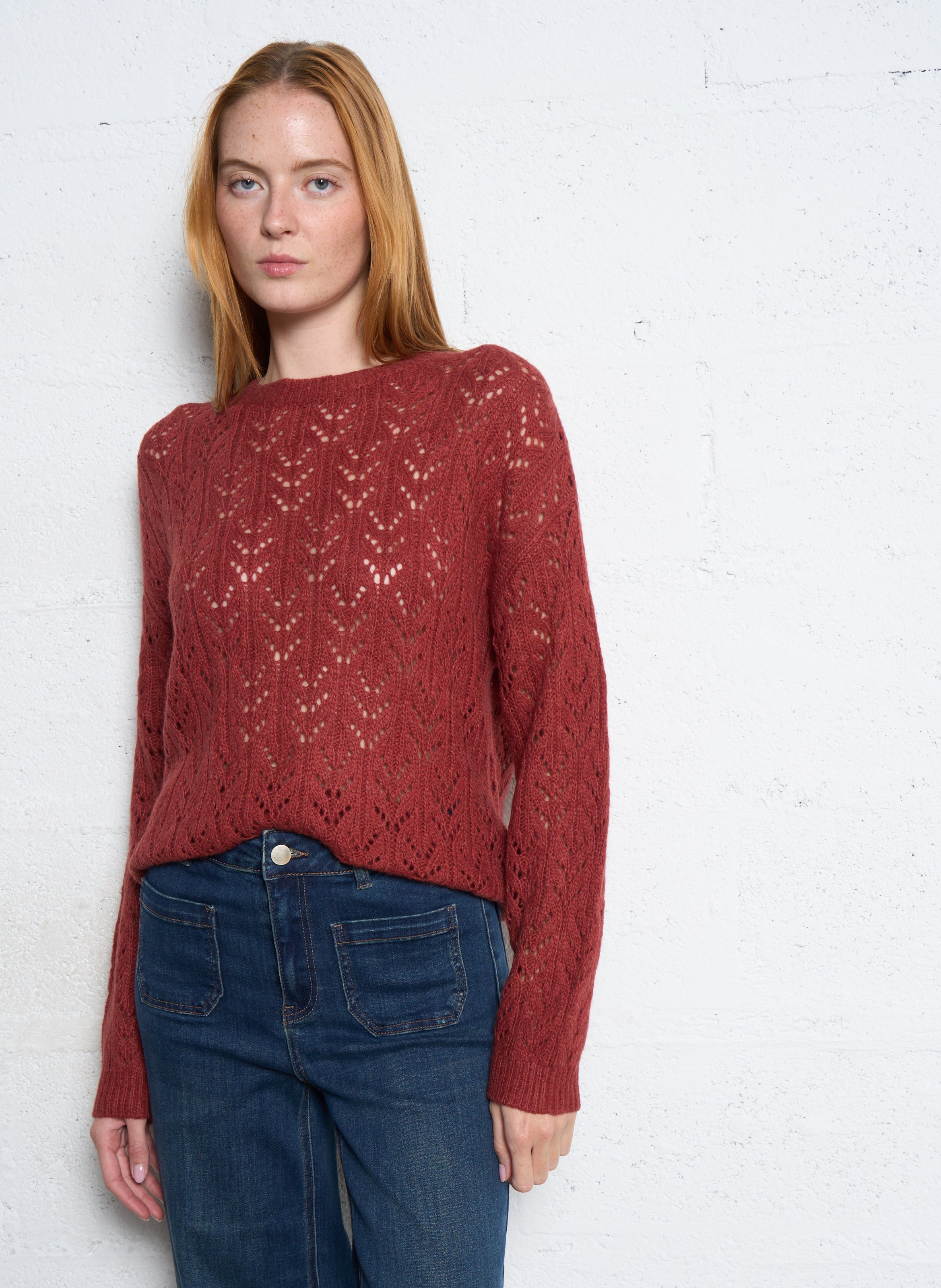 Pull droit col rond en maille SUD EXPRESS