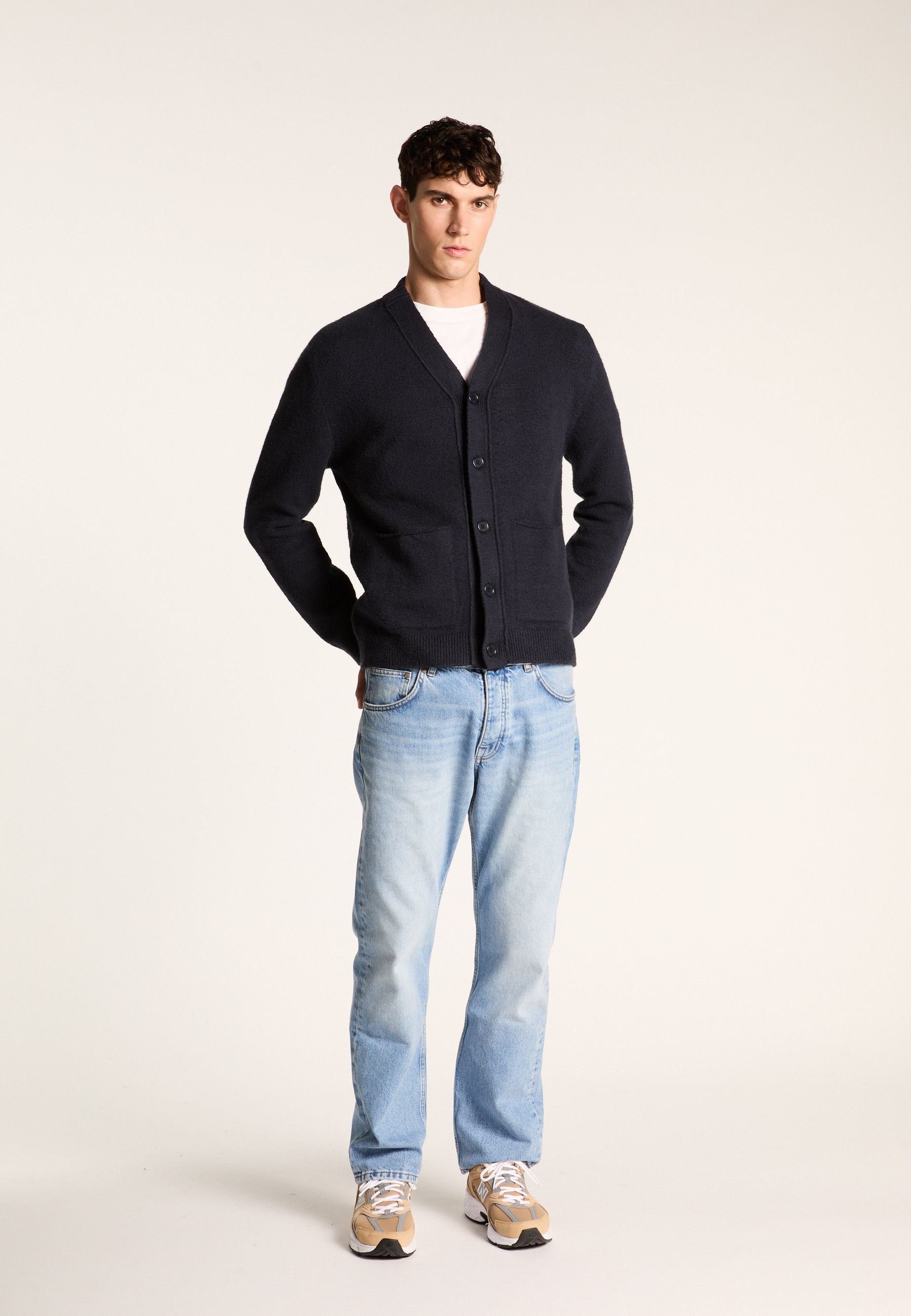 Cotton cardigan MAISON MONTAGUT Blue