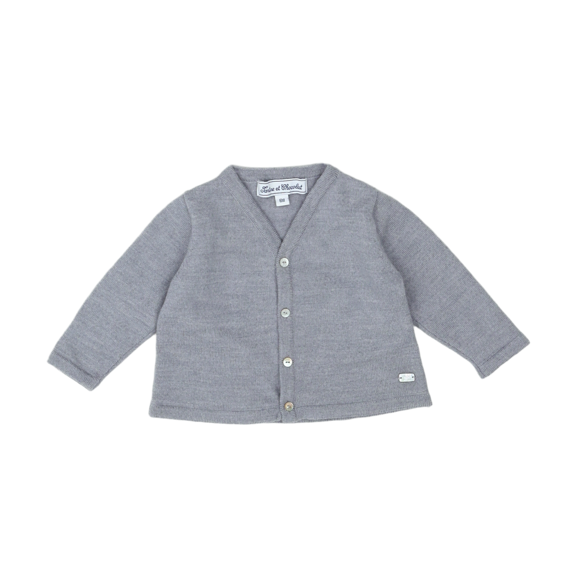 Baby grey cardigan - 6 months TARTINE ET CHOCOLAT - seconde-main Grey