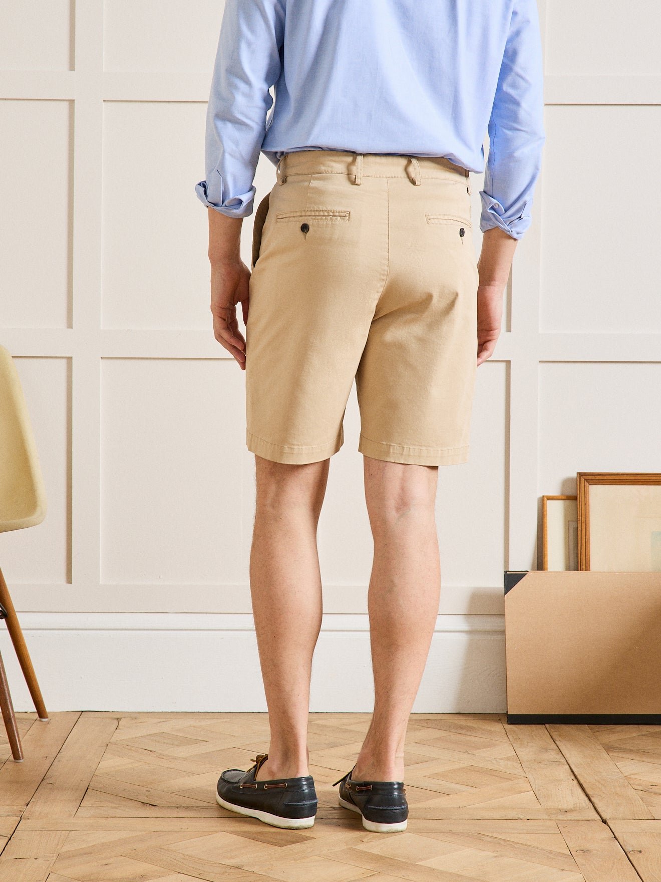 Stretch cotton chino Bermuda shorts CYRILLUS Beige