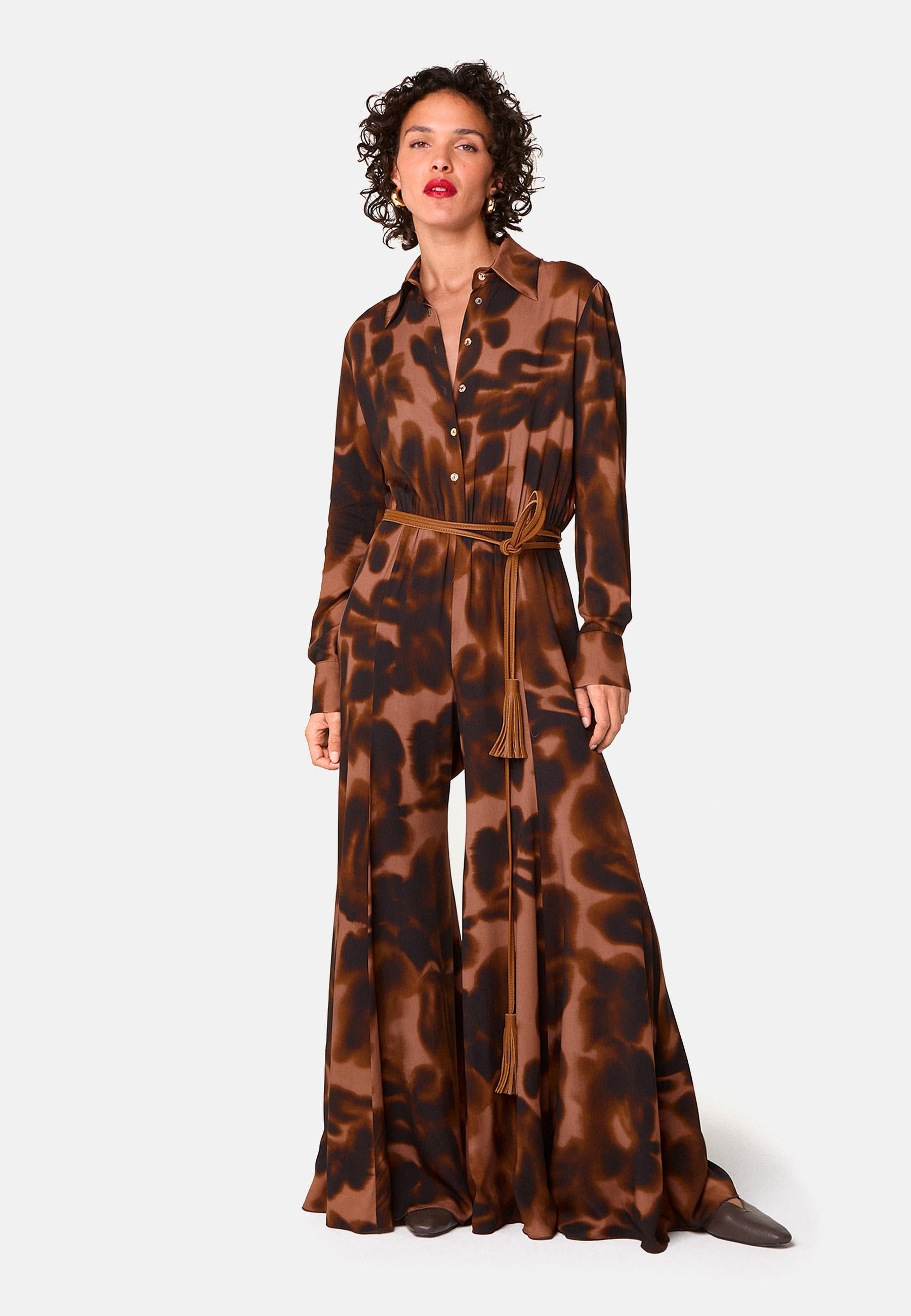 Printed jumpsuit RODIER Brown