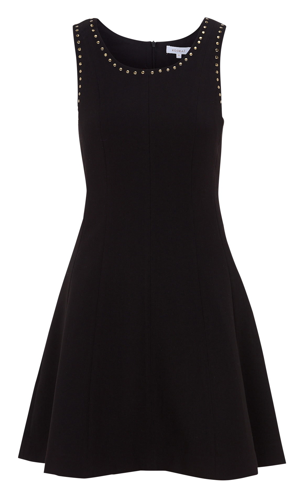 Korte skaterjurk met stud detail KOOKAI Zwart
