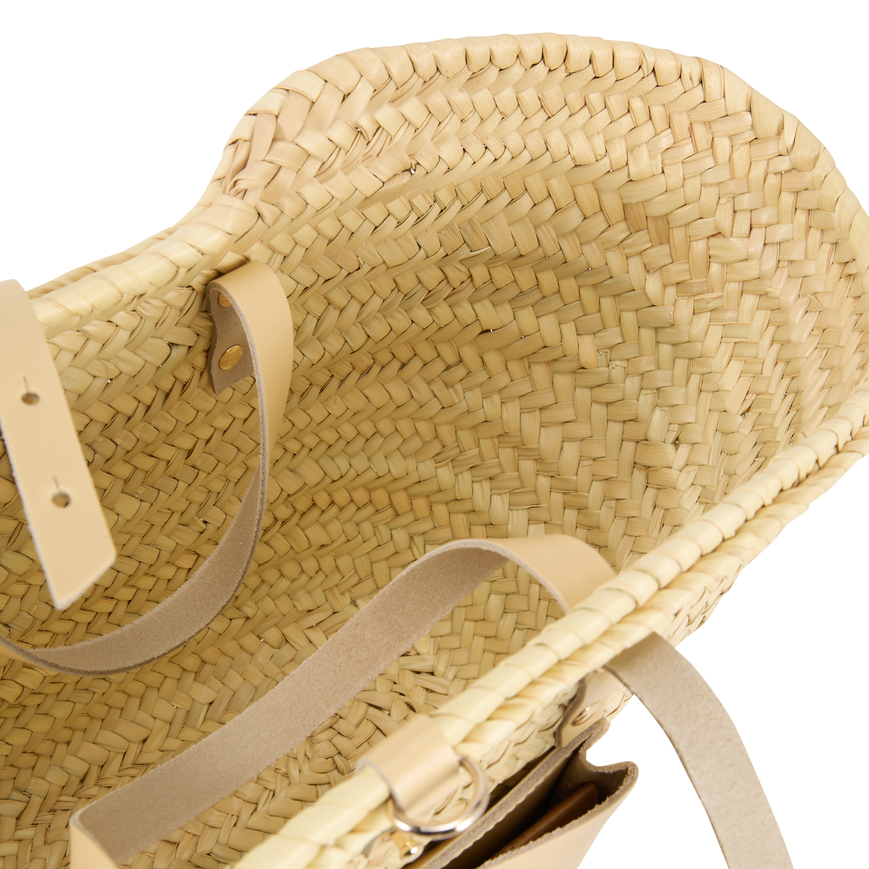 Gevlochten mand van doum CRAIE STUDIO Beige