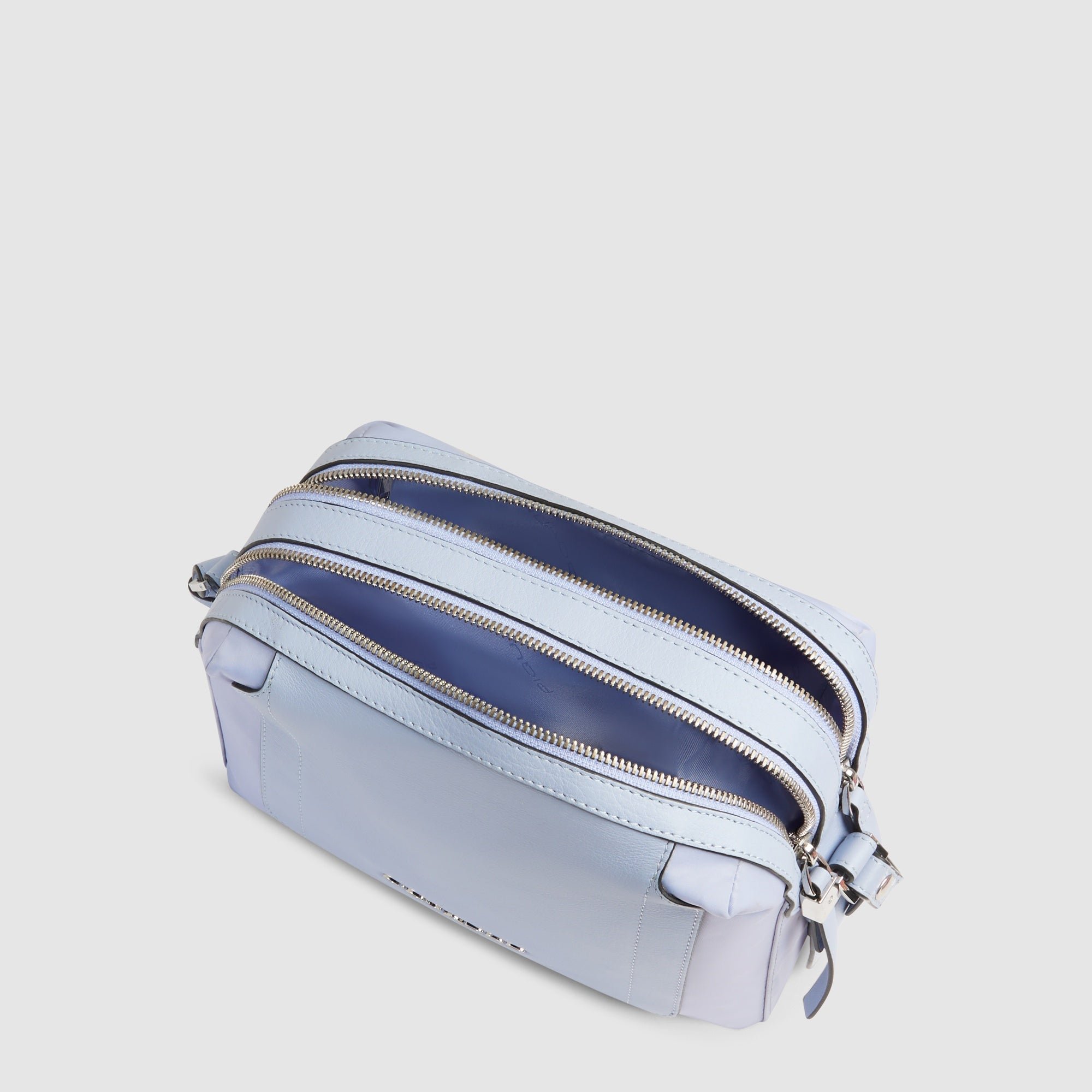 Women's shoulder bag model camera case in recycled fabric and leather PIQUADRO Purple