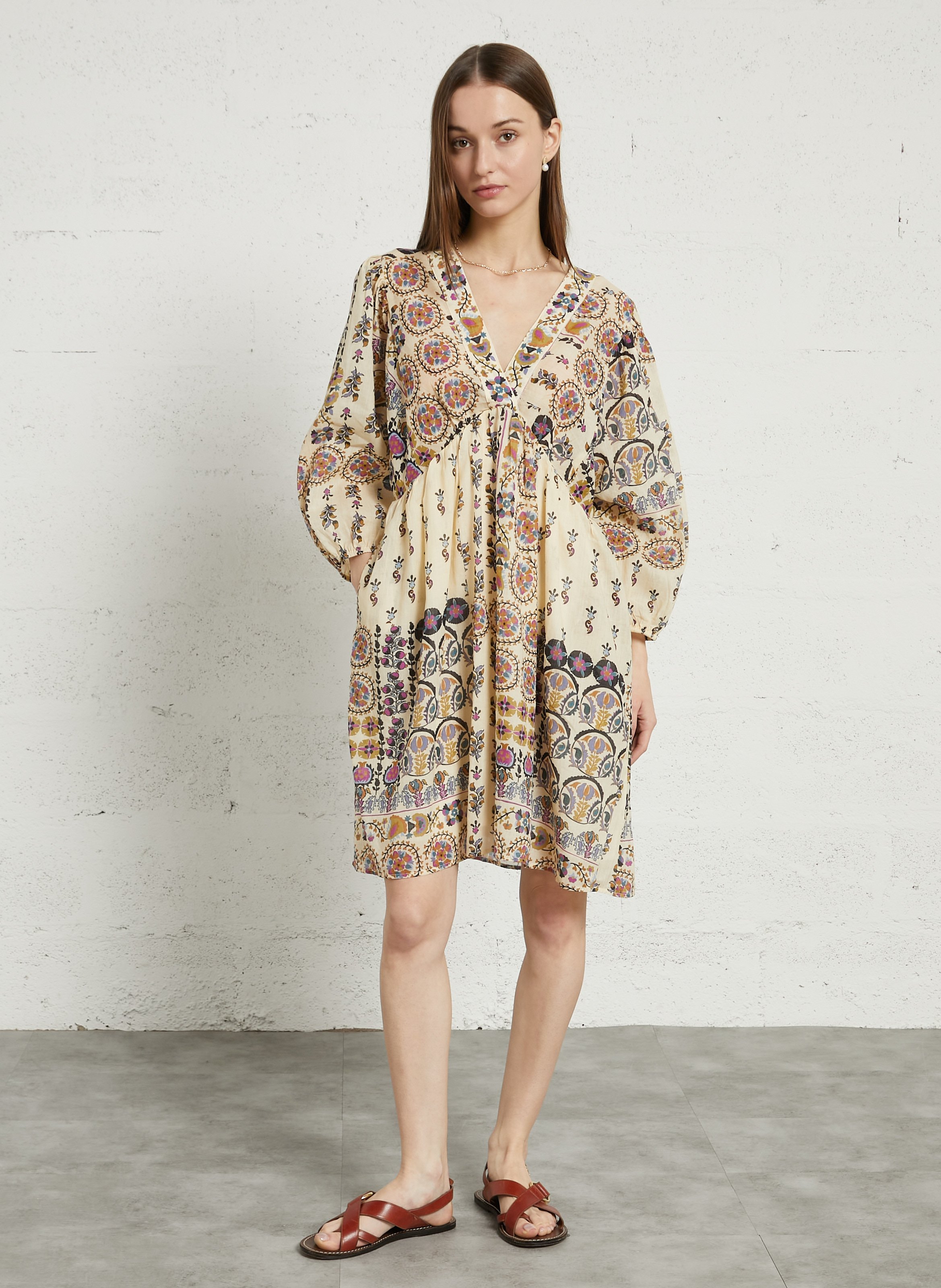 Sandales hautes en cuir AUGUSTA Marron