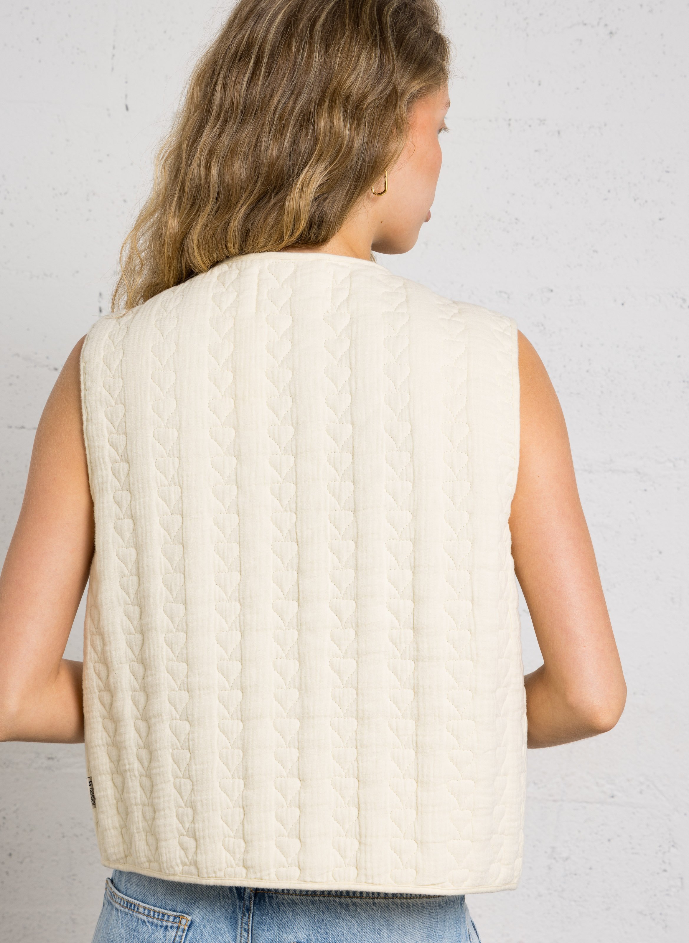 Round-neck cotton jacket LE TEMPS DES CERISES Blue