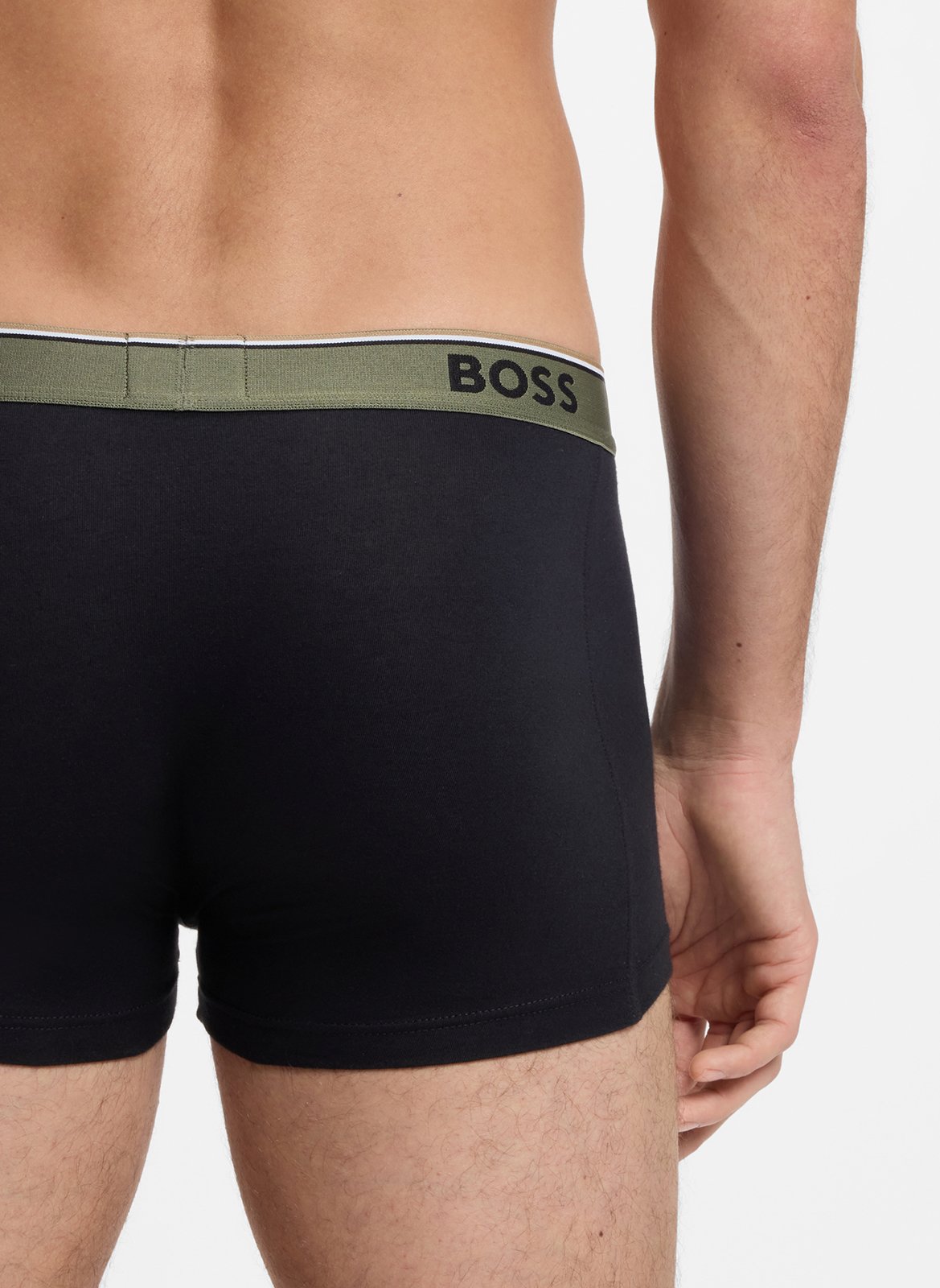 Lot de 3 boxers en coton mélangé BOSS Noir